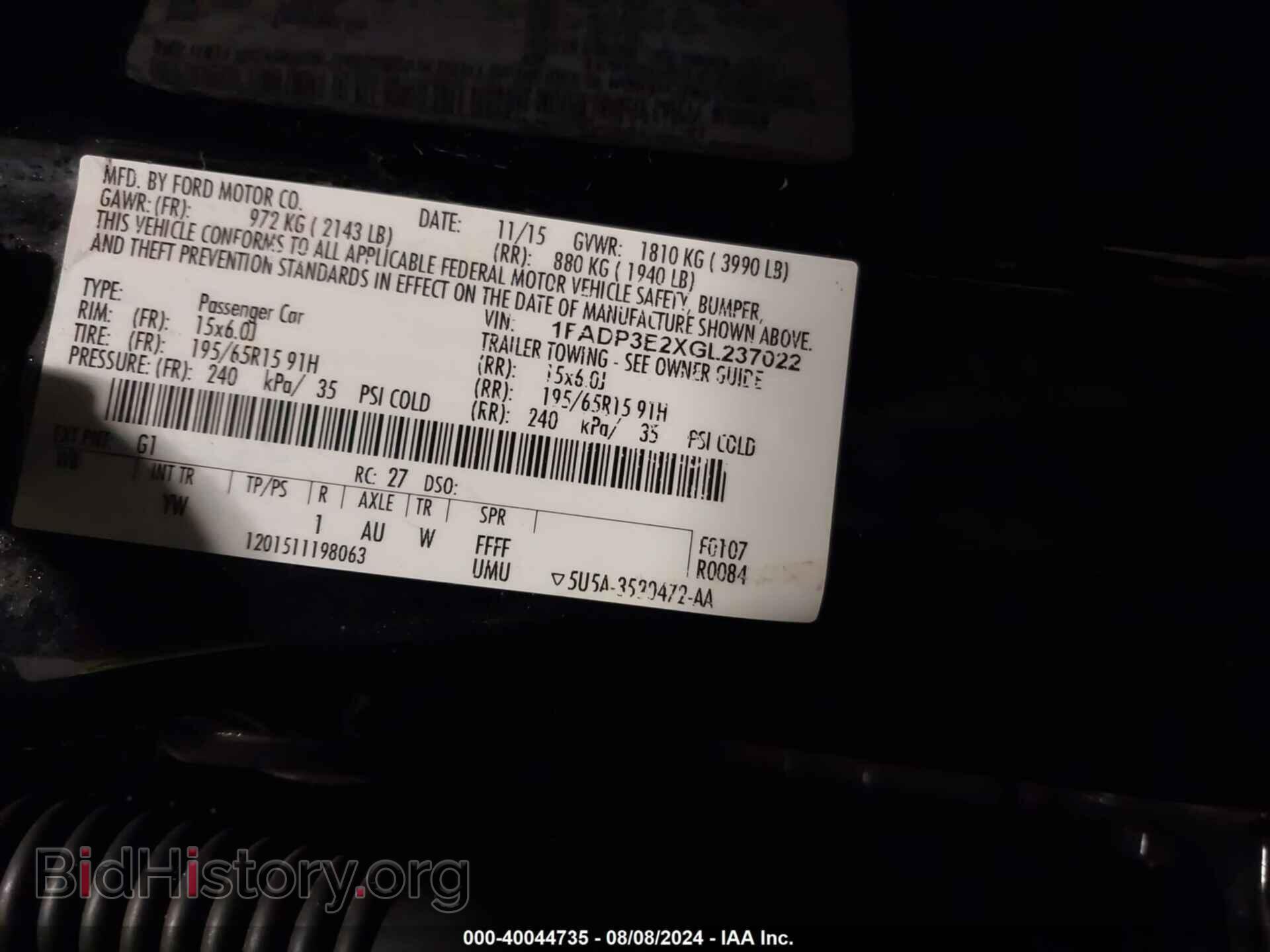 2016 FORD FOCUS - VIN: 1FADP3E2XGL237022 - Photo 9