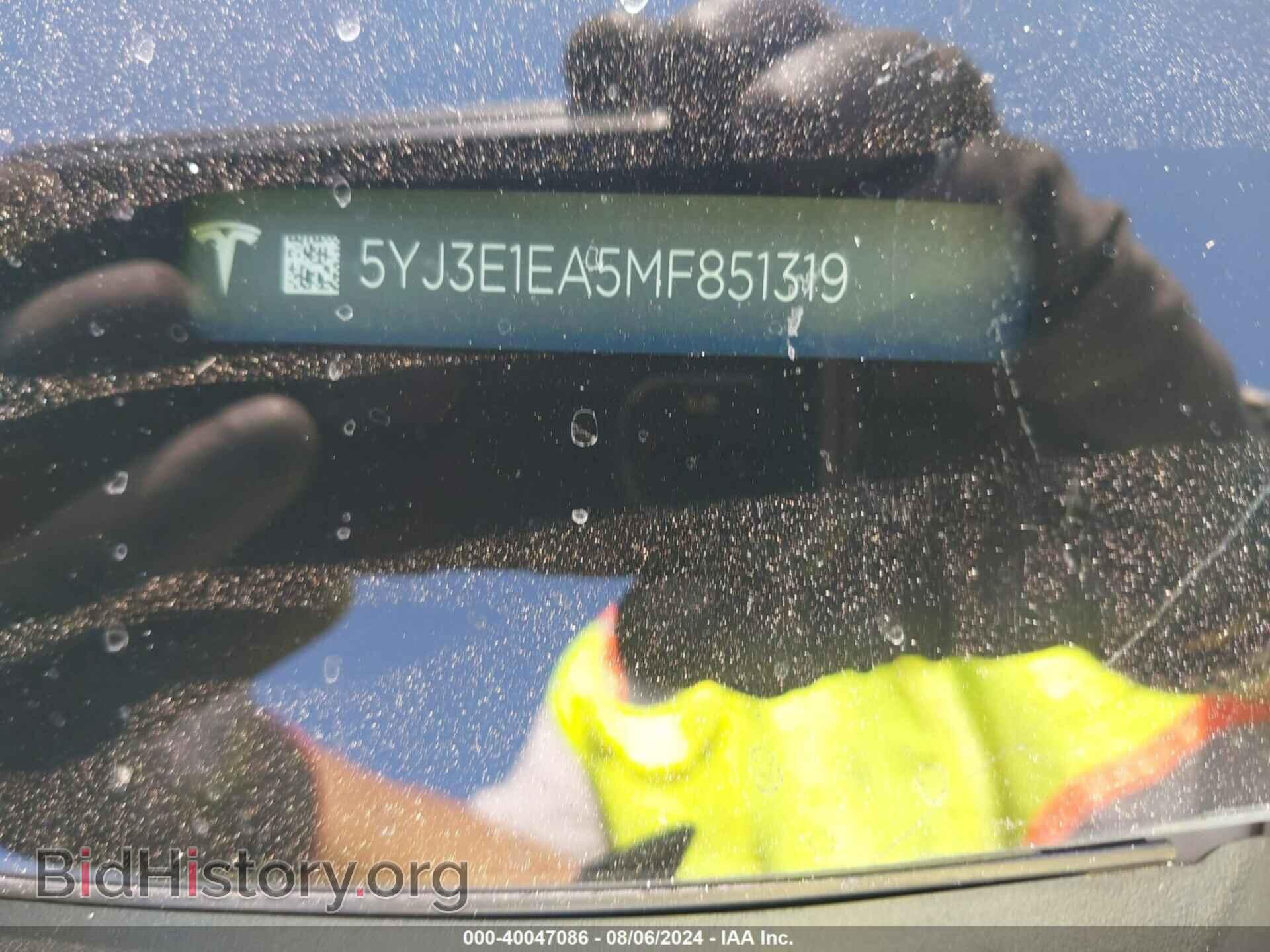 2021 TESLA MODEL 3 - VIN: 5YJ3E1EA5MF851319 - Фото 9