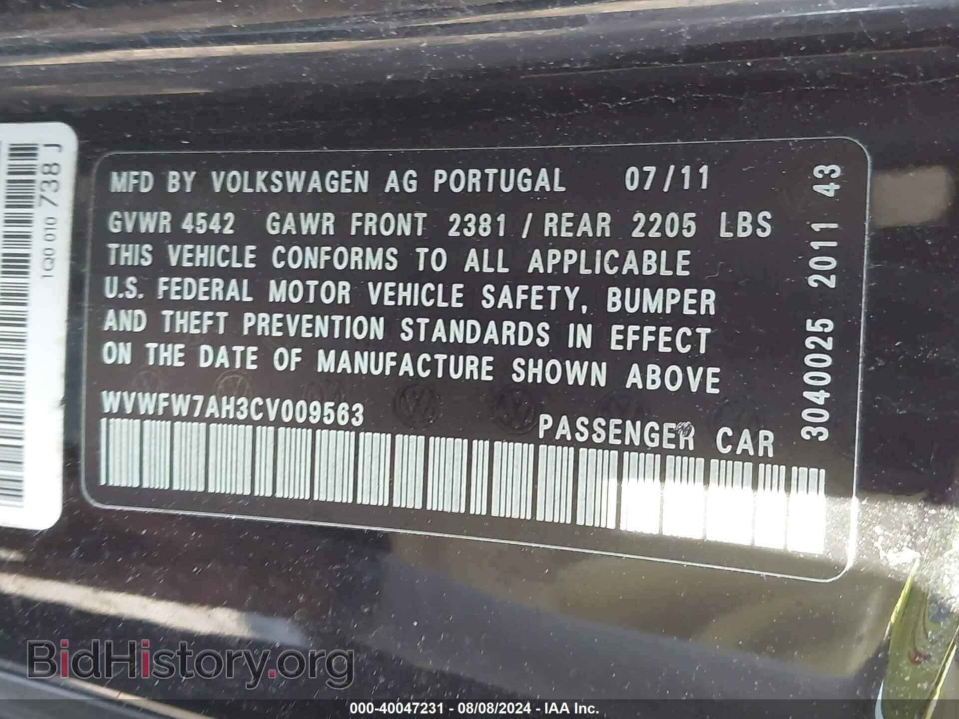 2012 VOLKSWAGEN EOS - VIN: WVWFW7AH3CV009563 - Фото 9