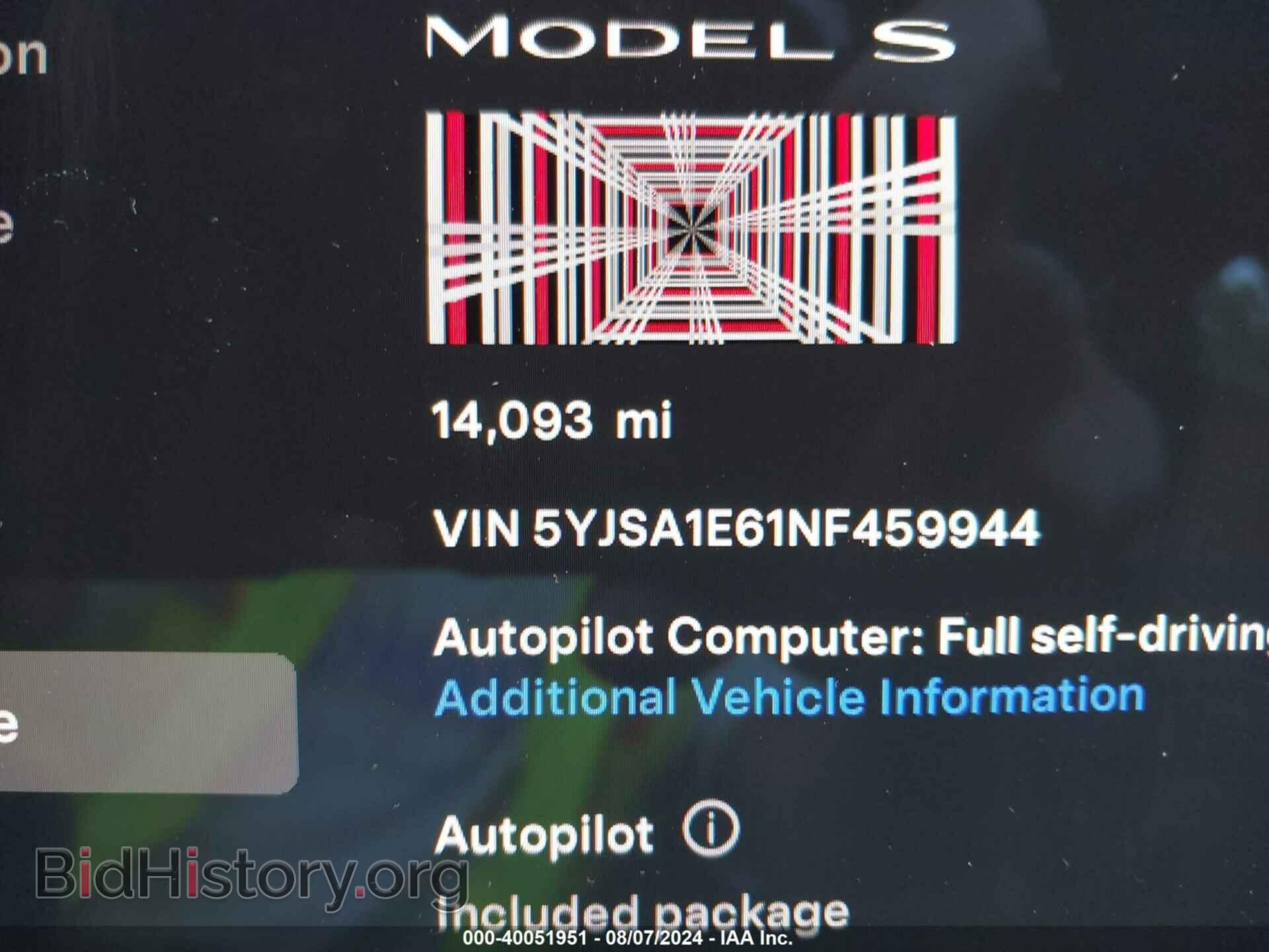 2022 TESLA MODEL S - VIN: 5YJSA1E61NF459944 - Фото 7