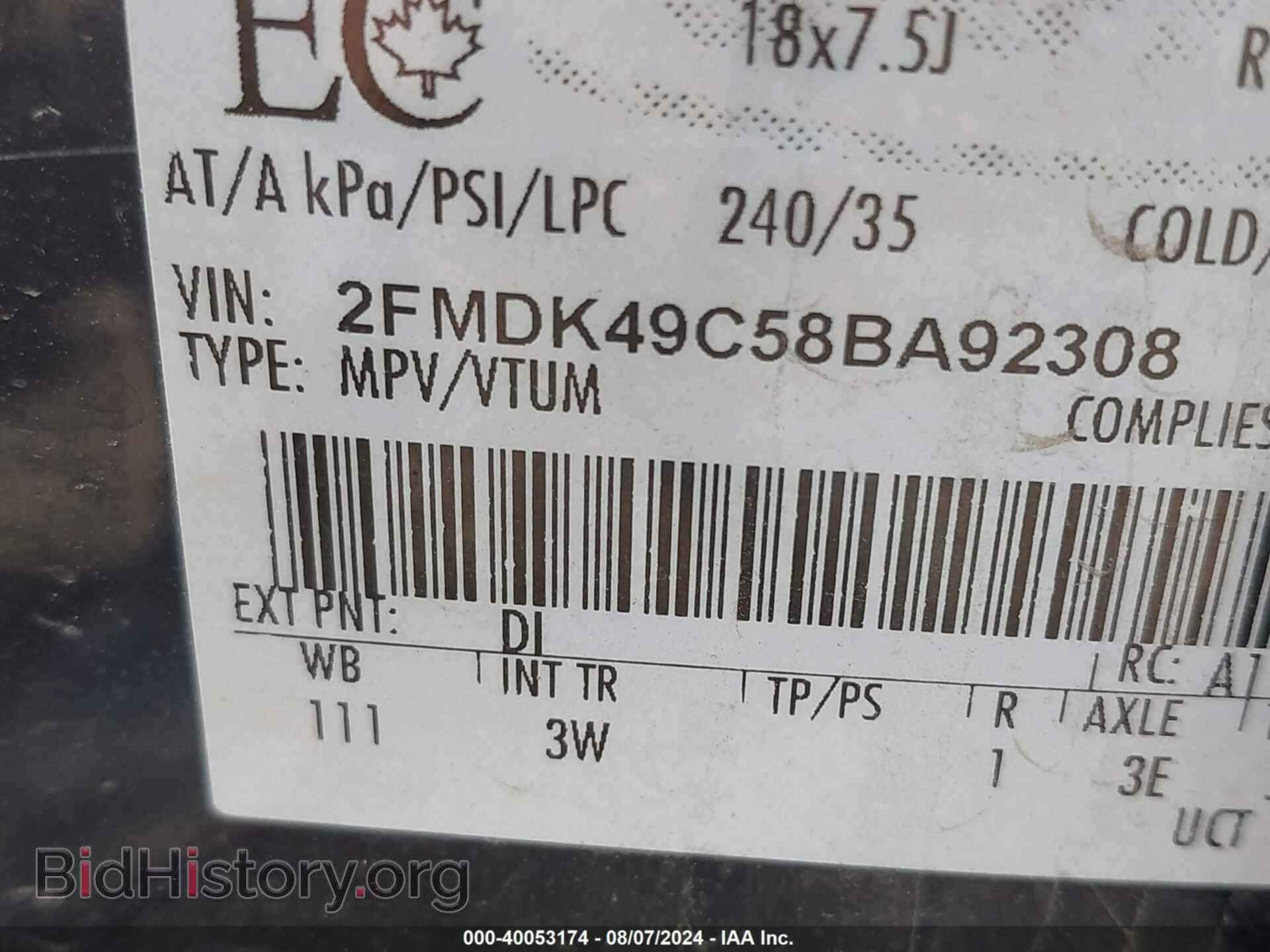 2008 FORD EDGE - VIN: 2FMDK49C58BA92308 - Photo 9