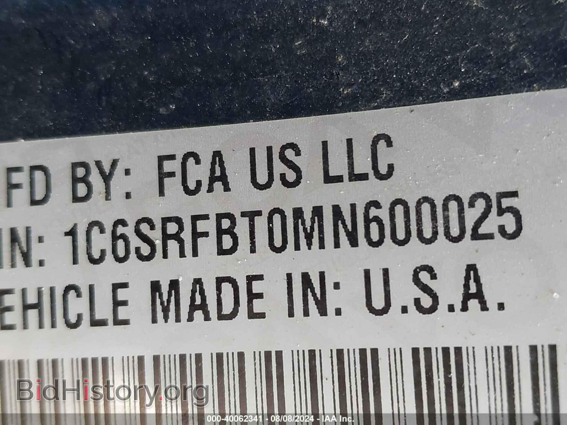 2021 RAM 1500 - VIN: 1C6SRFBT0MN600025 - Фото 9
