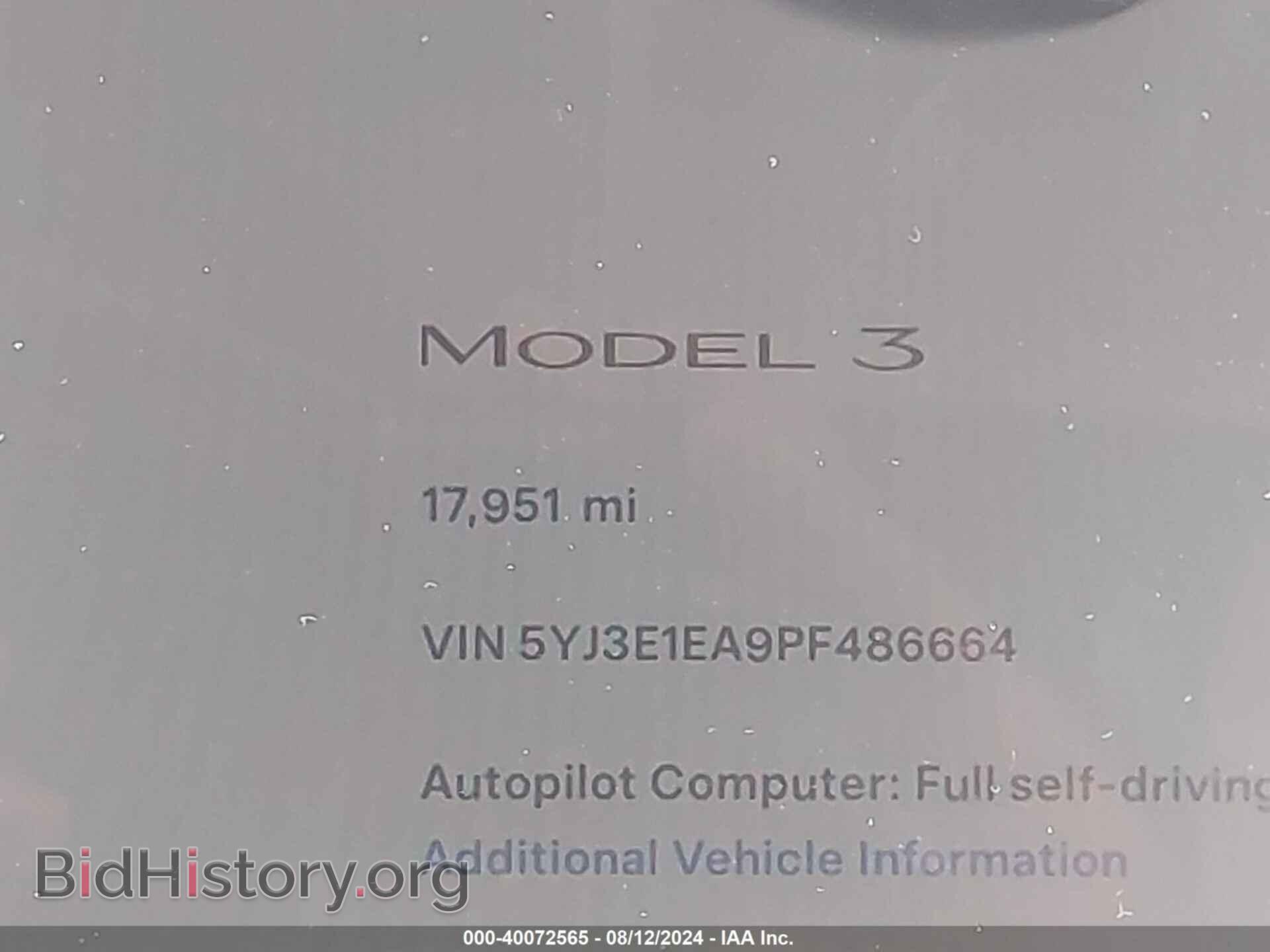 2023 TESLA MODEL 3 - VIN: 5YJ3E1EA9PF486664 - Фото 7