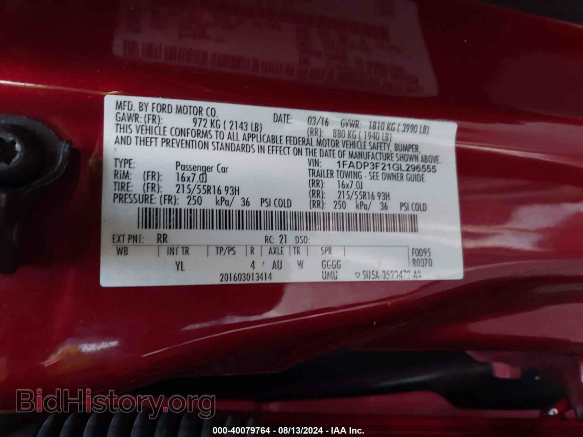 2016 FORD FOCUS - VIN: 1FADP3F21GL296555 - Photo 9