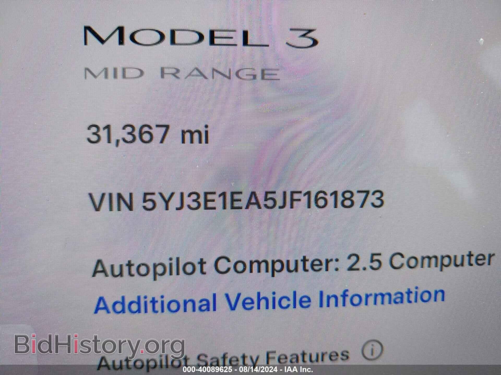2018 TESLA MODEL 3 - VIN: 5YJ3E1EA5JF161873 - Фото 16