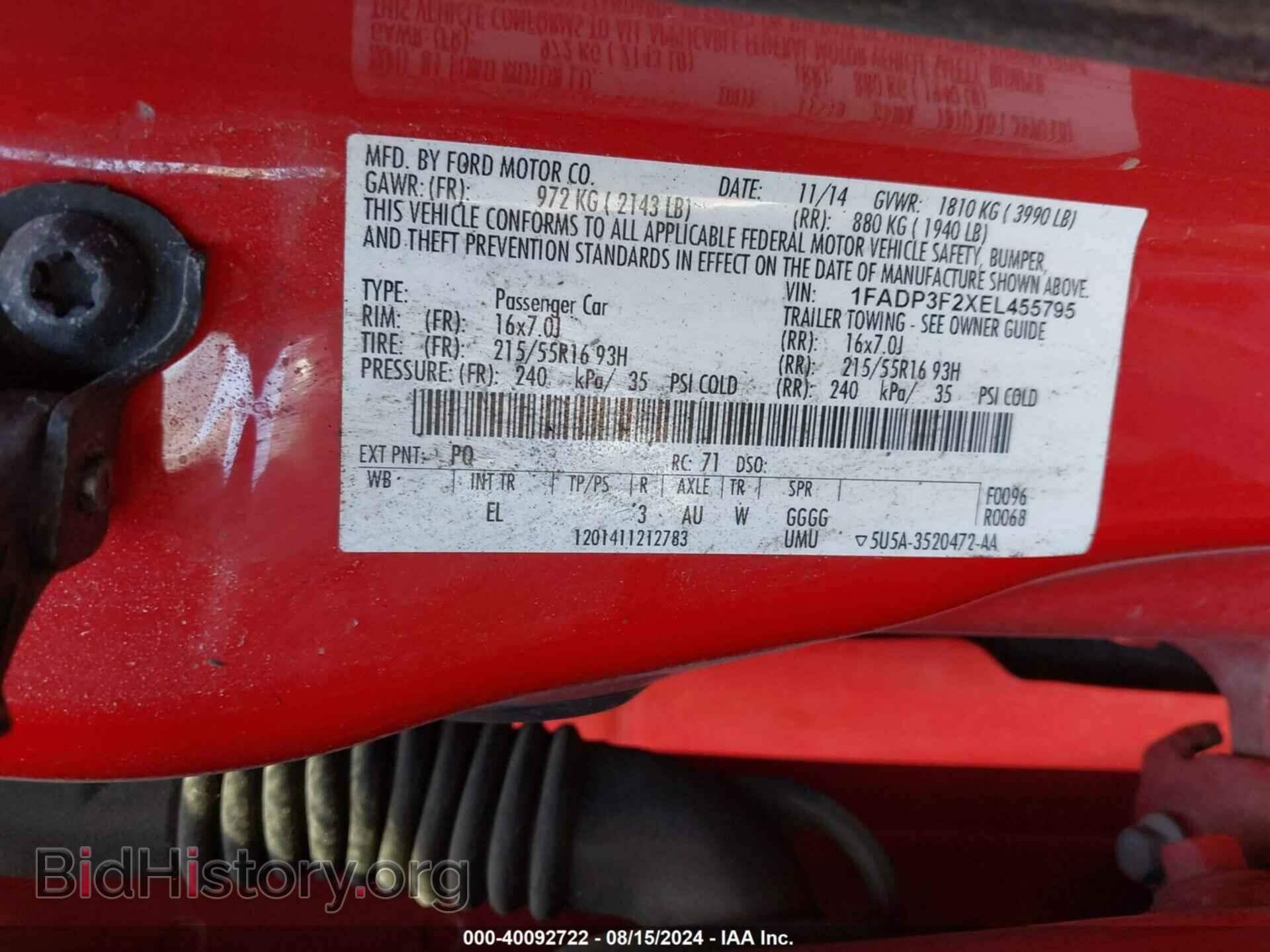 2014 FORD FOCUS - VIN: 1FADP3F2XEL455795 - Photo 9