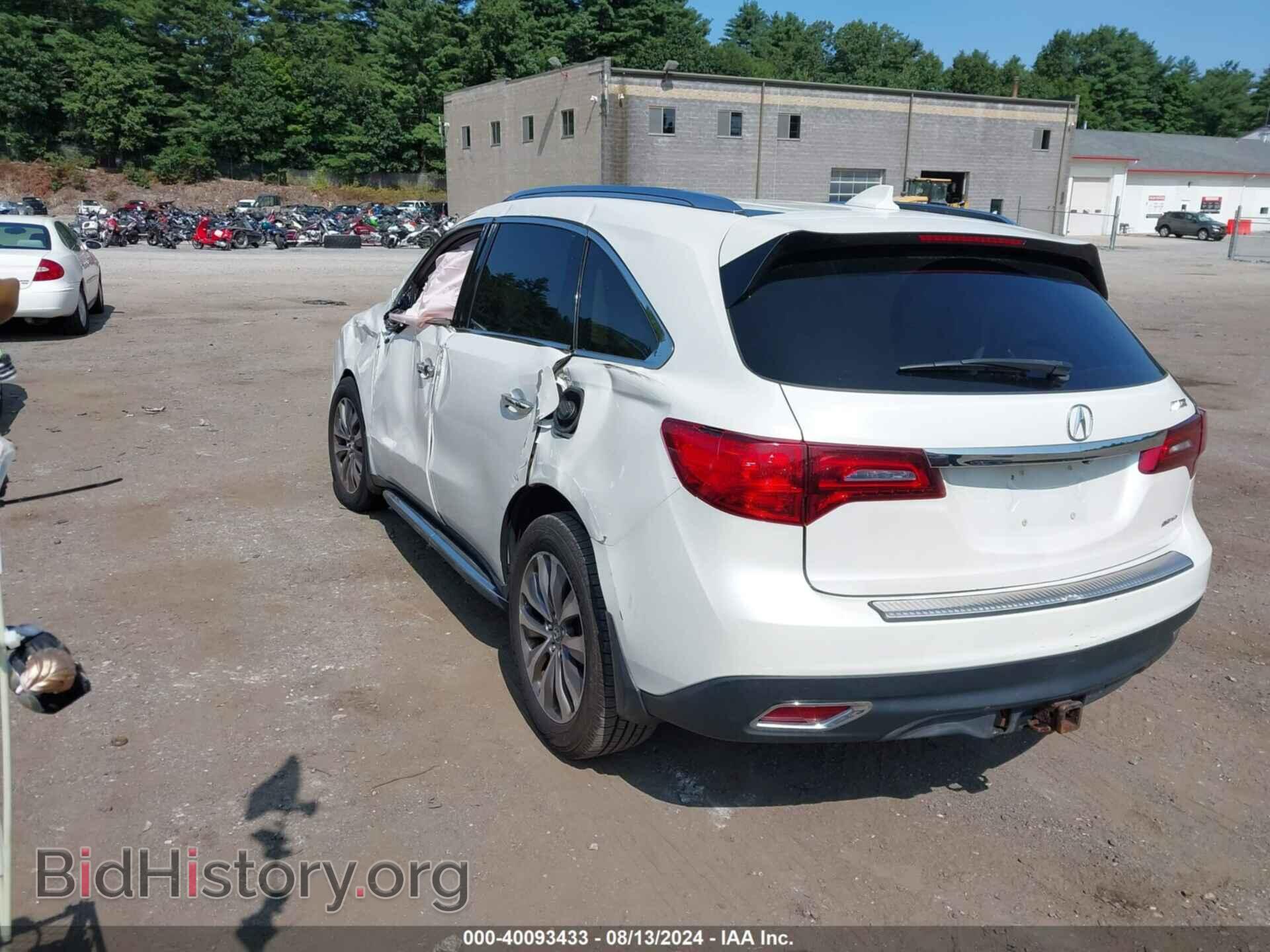 2014 ACURA MDX - VIN: 5FRYD4H65EB002826 - Фото 3