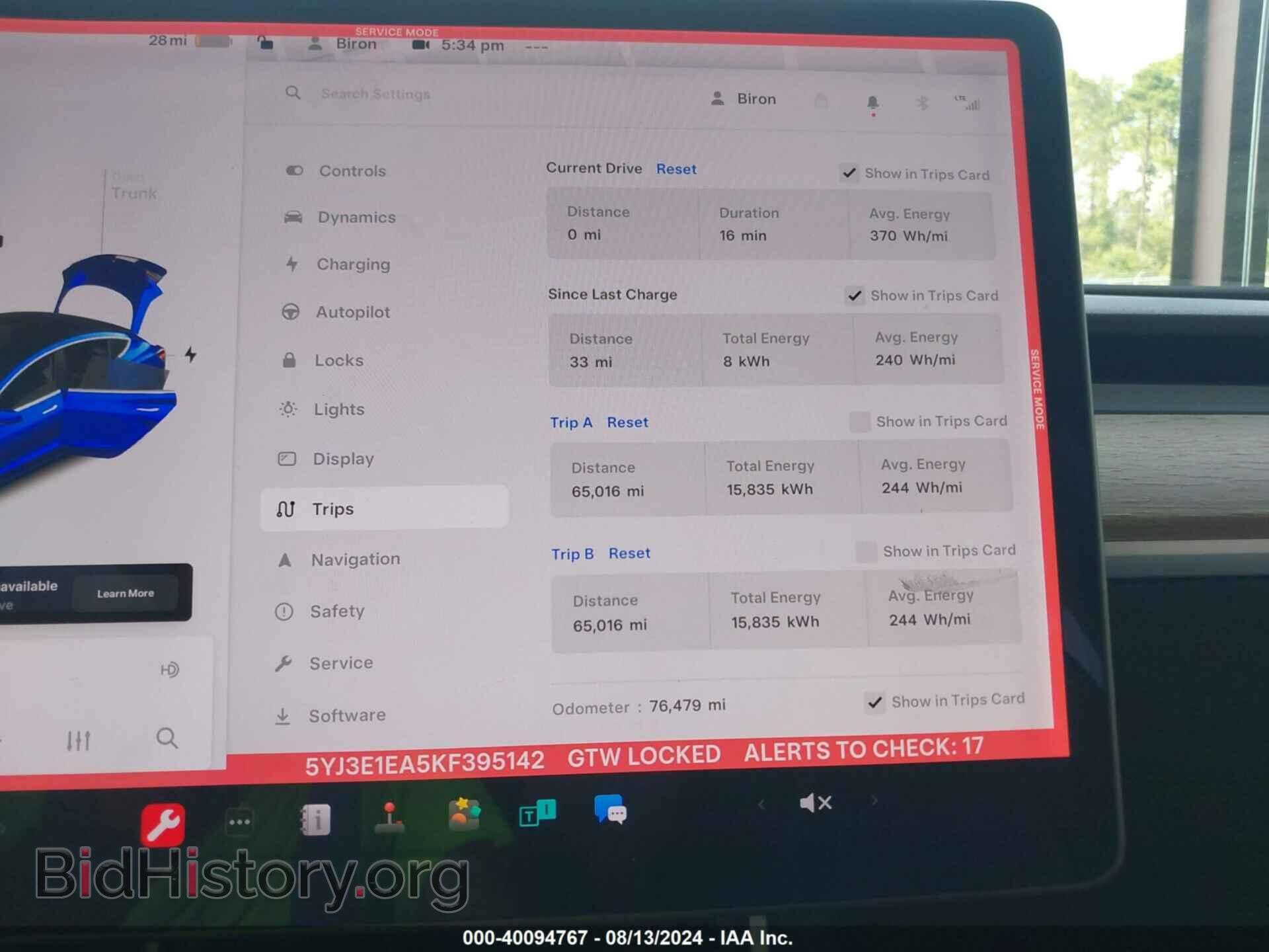 2019 TESLA MODEL 3 - VIN: 5YJ3E1EA5KF395142 - Фото 7