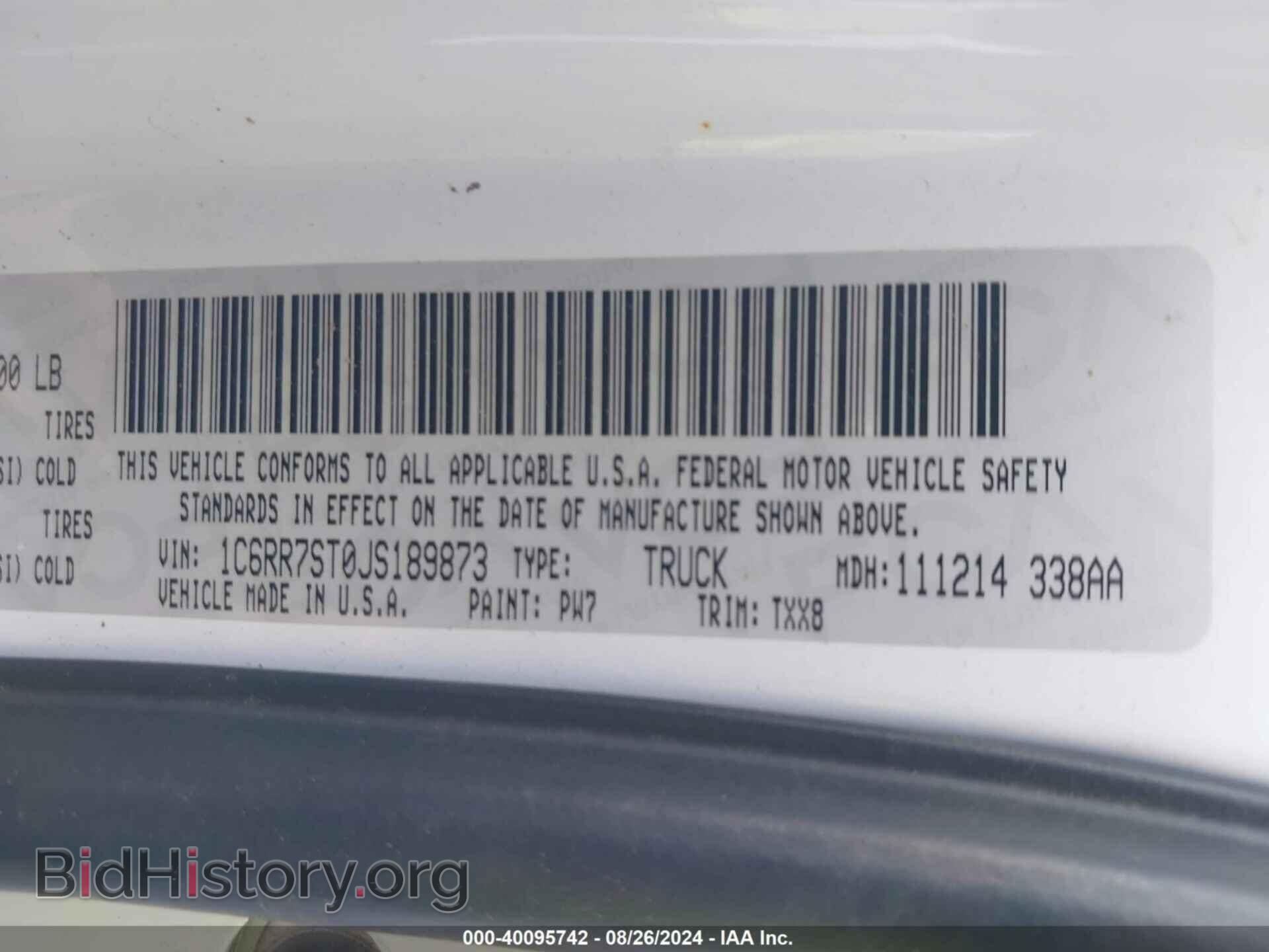 2018 RAM 1500 - VIN: 1C6RR7ST0JS189873 - Фото 9