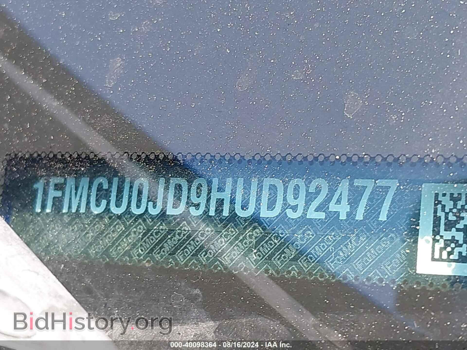 2017 FORD ESCAPE - VIN: 1FMCU0JD9HUD92477 - Фото 9
