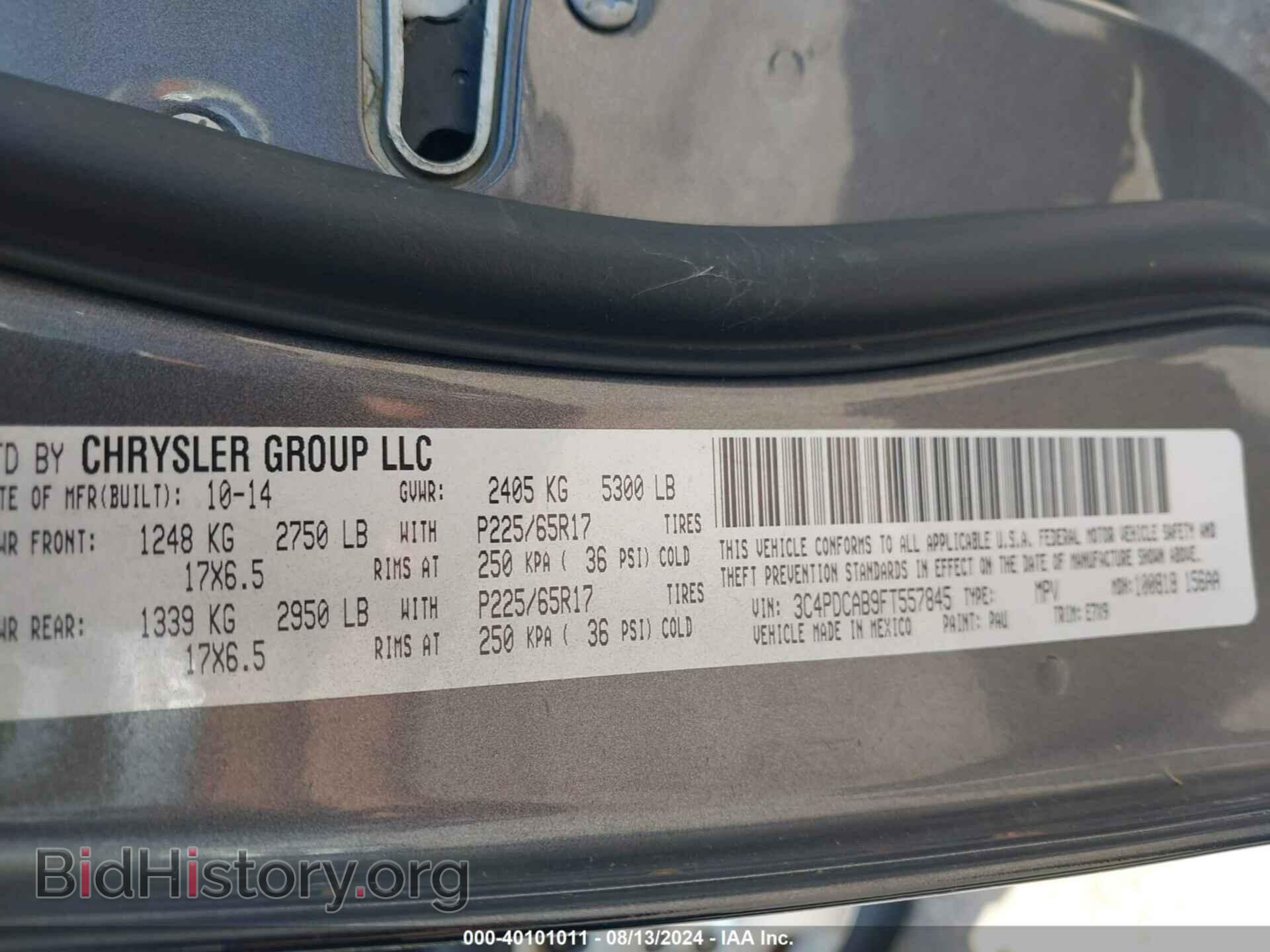 2015 DODGE JOURNEY - VIN: 3C4PDCAB9FT557845 - Photo 9