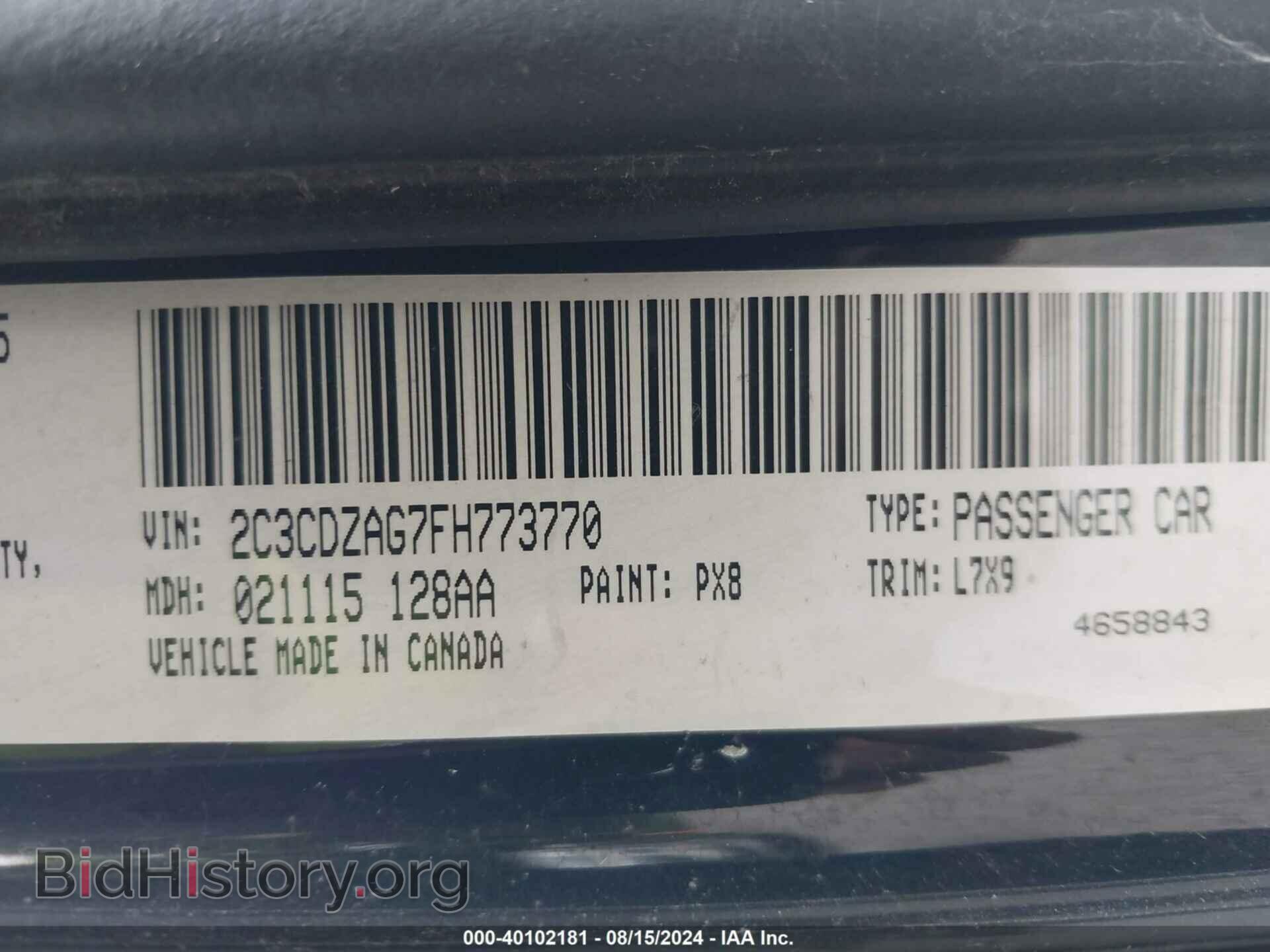 2015 DODGE CHALLENGER - VIN: 2C3CDZAG7FH773770 - Photo 9