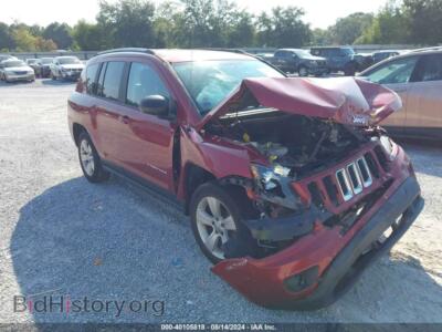 2017 Jeep COMPASS Sport FWD, темно-бордовый — VIN 1C4NJCBA8HD130798, IAAI