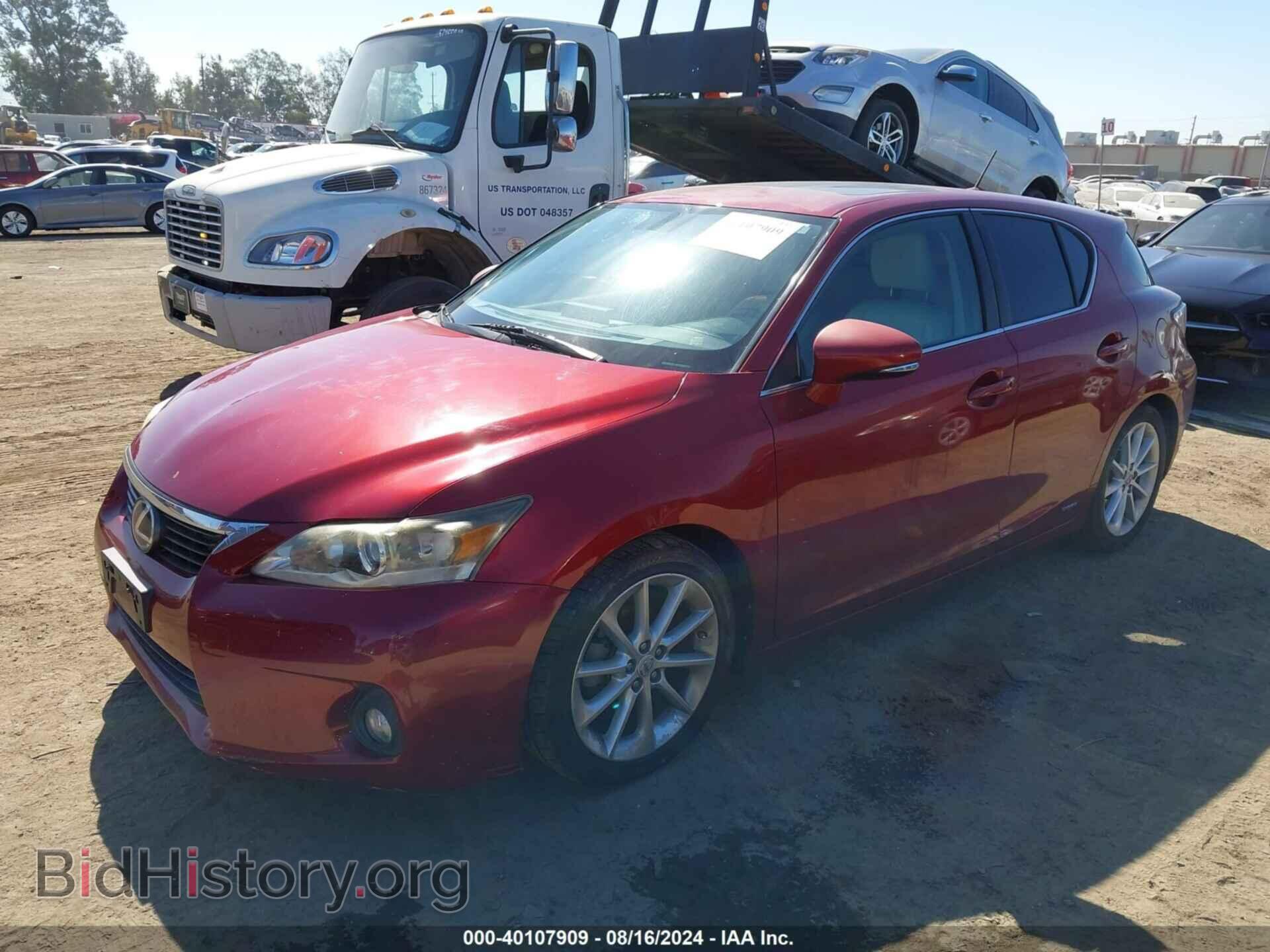2012 LEXUS CT 200H - VIN: JTHKD5BH6C2104142 - Фото 2