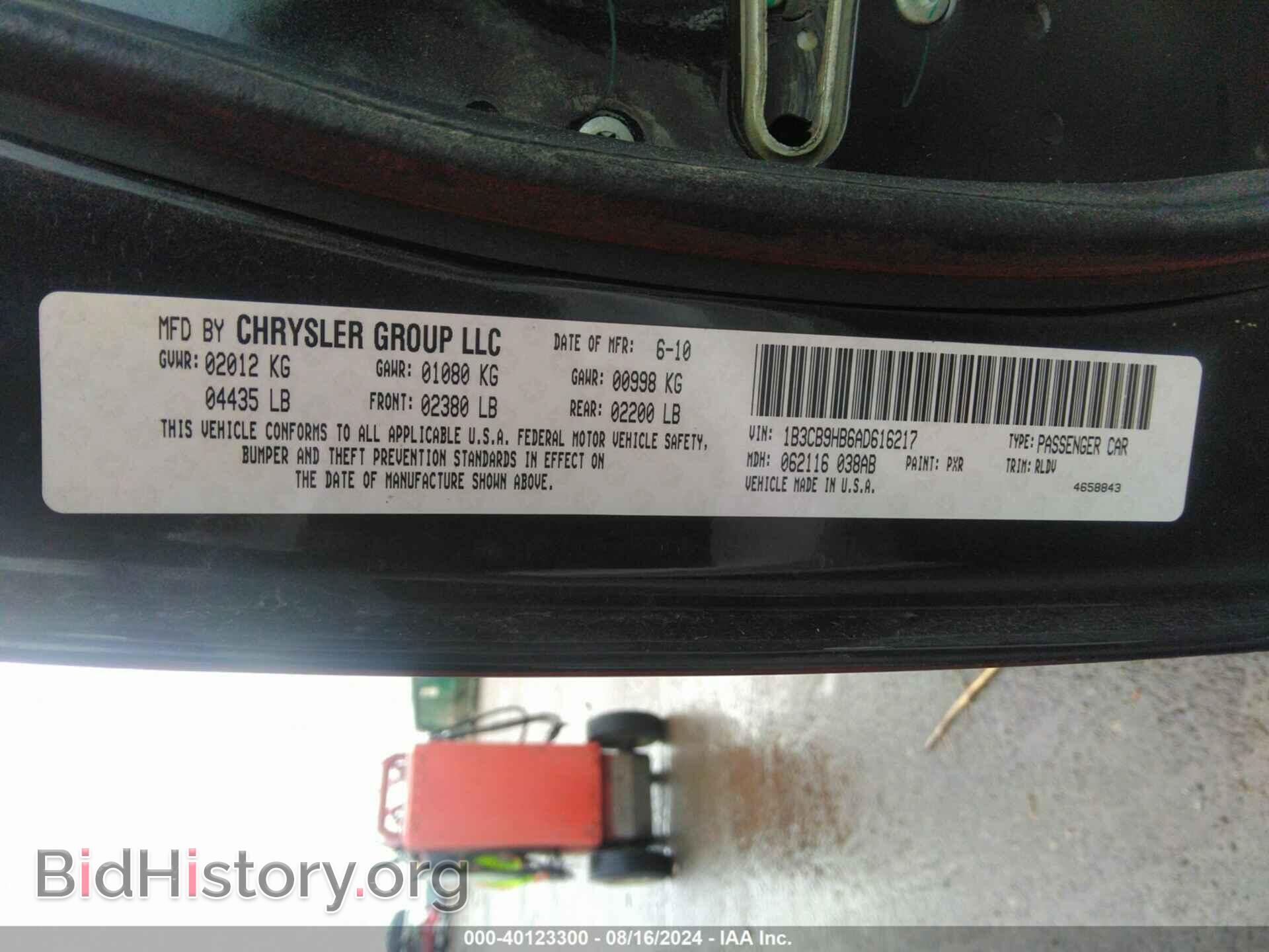2010 DODGE CALIBER - VIN: 1B3CB9HB6AD616217 - Фото 9