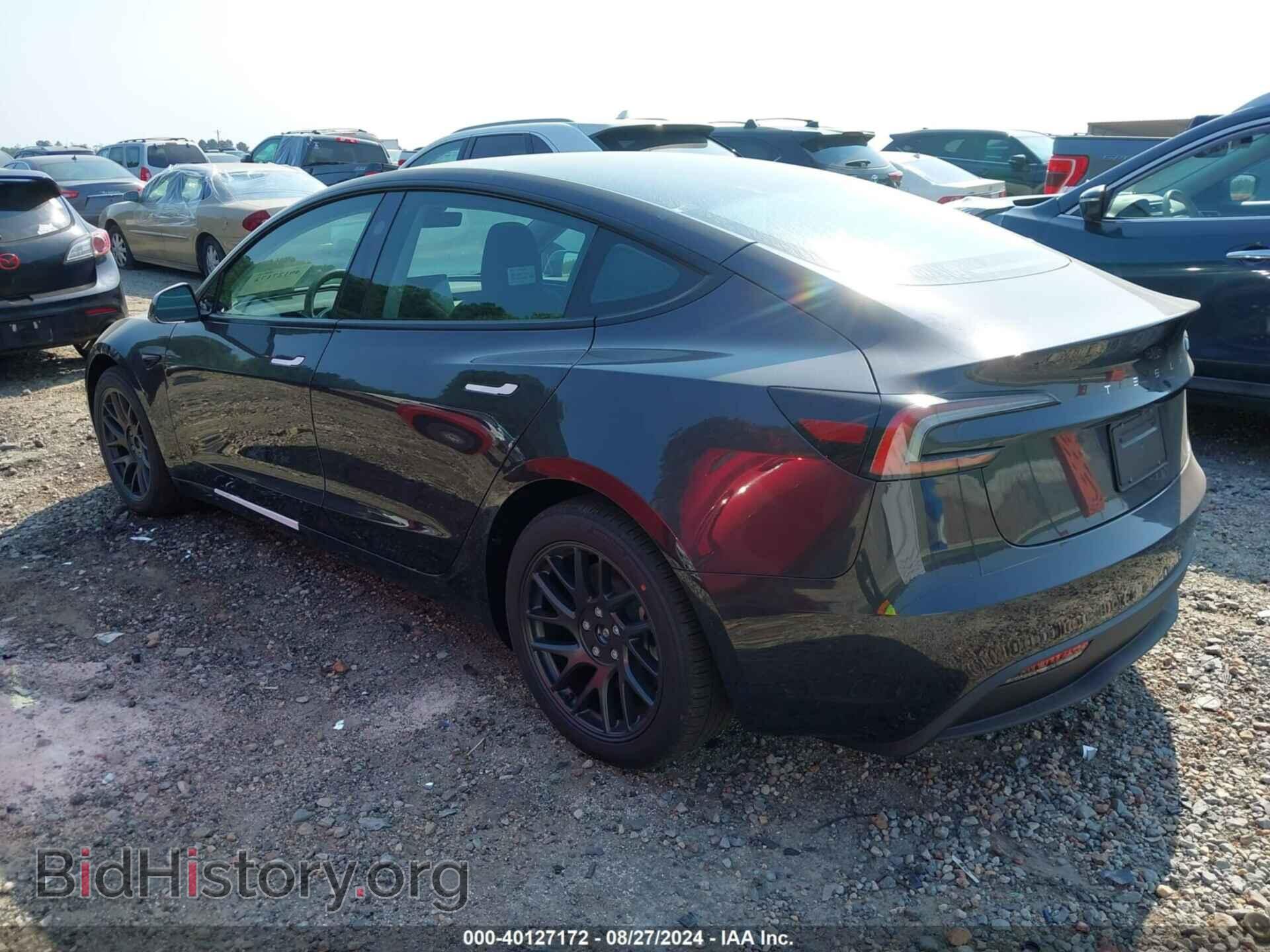 2024 TESLA MODEL 3 - VIN: 5YJ3E1EA0RF820499 - Фото 3