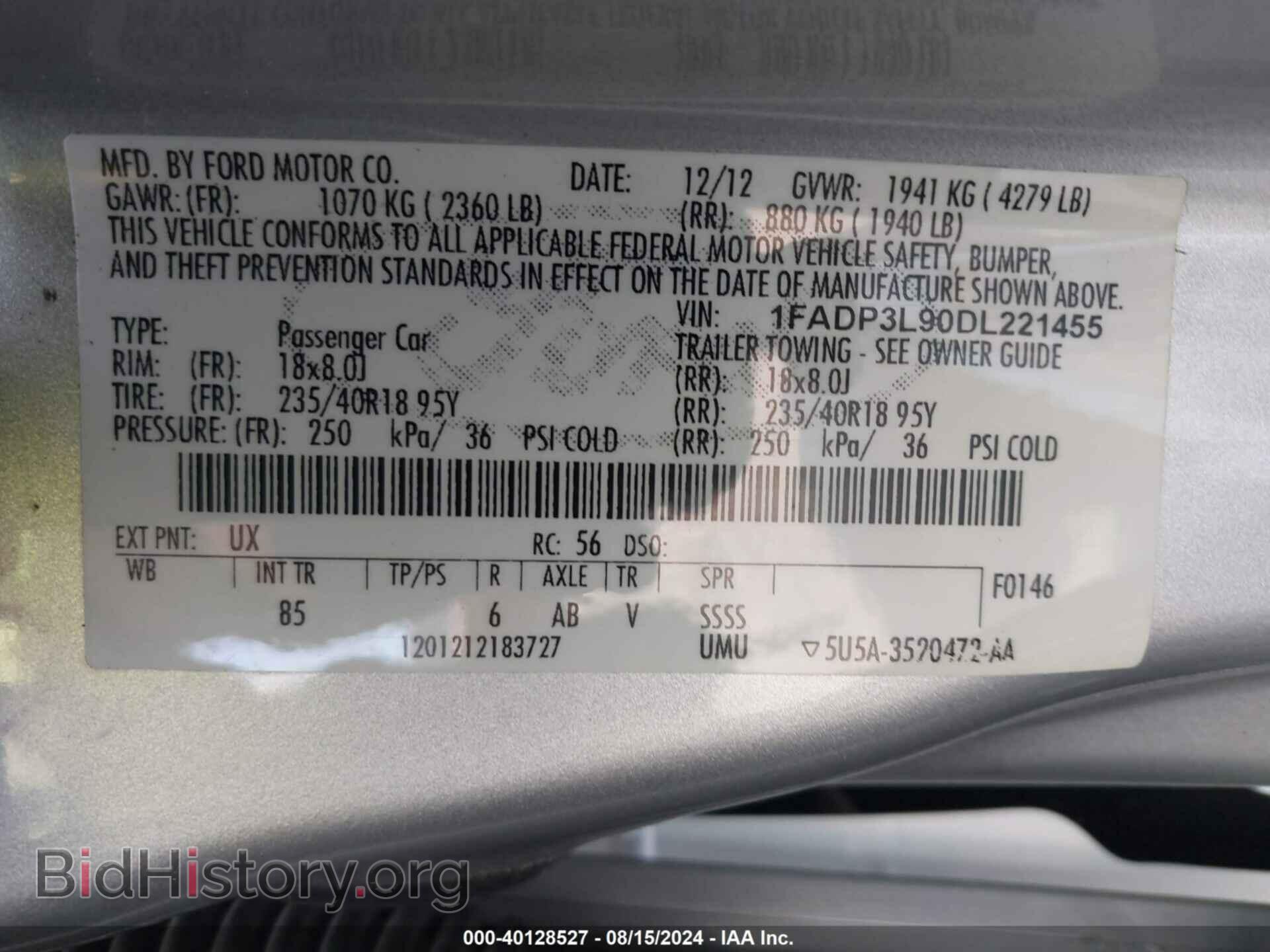 2013 FORD FOCUS ST - VIN: 1FADP3L90DL221455 - Фото 9