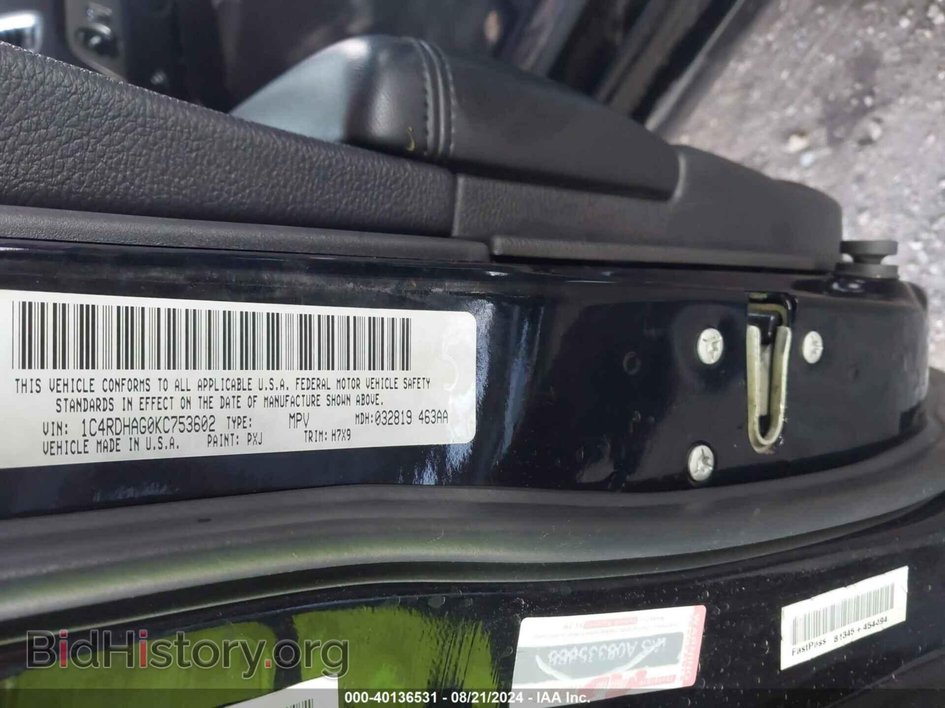 2019 DODGE DURANGO - VIN: 1C4RDHAG0KC753602 - Photo 9