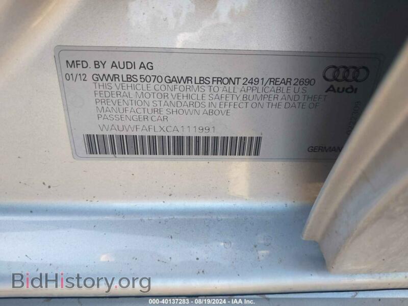 2012 Audi A4 (VIN WAUWFAFLXCA111991) — фото 9 из 17