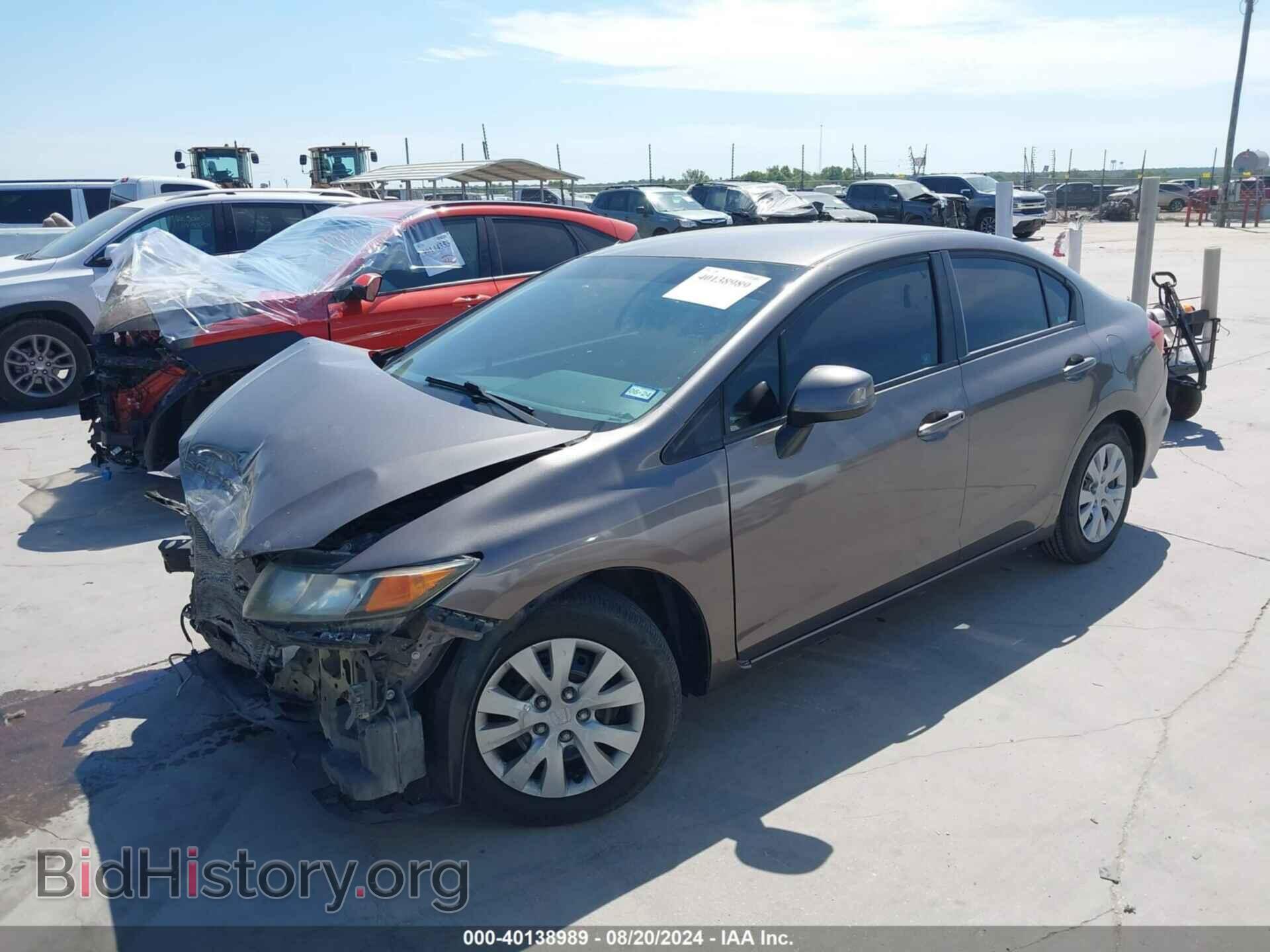 2012 HONDA CIVIC - VIN: 2HGFB2F59CH522906 - Фото 2
