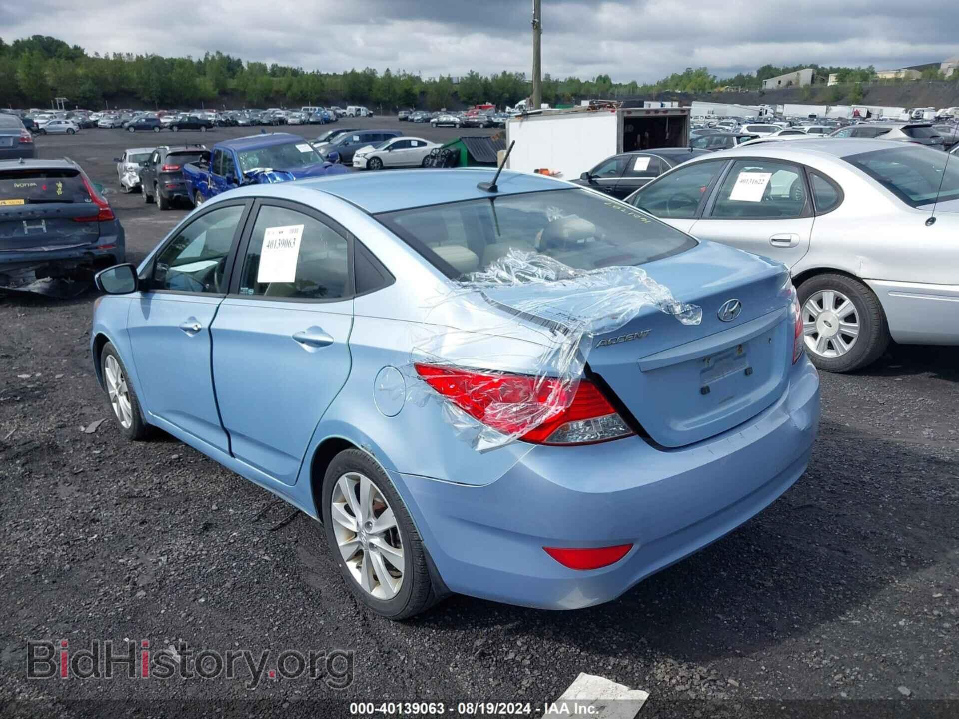 2012 HYUNDAI ACCENT - VIN: KMHCU4AE2CU167584 - Фото 3
