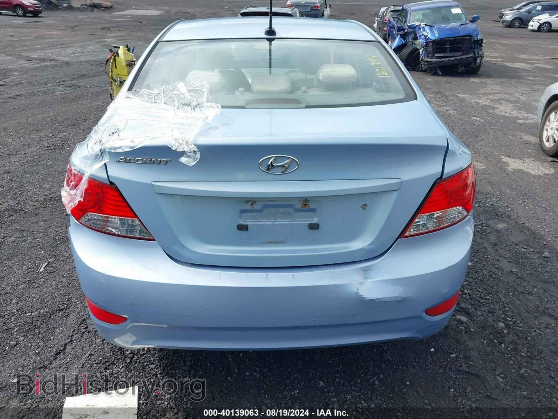 2012 HYUNDAI ACCENT - VIN: KMHCU4AE2CU167584 - Фото 6