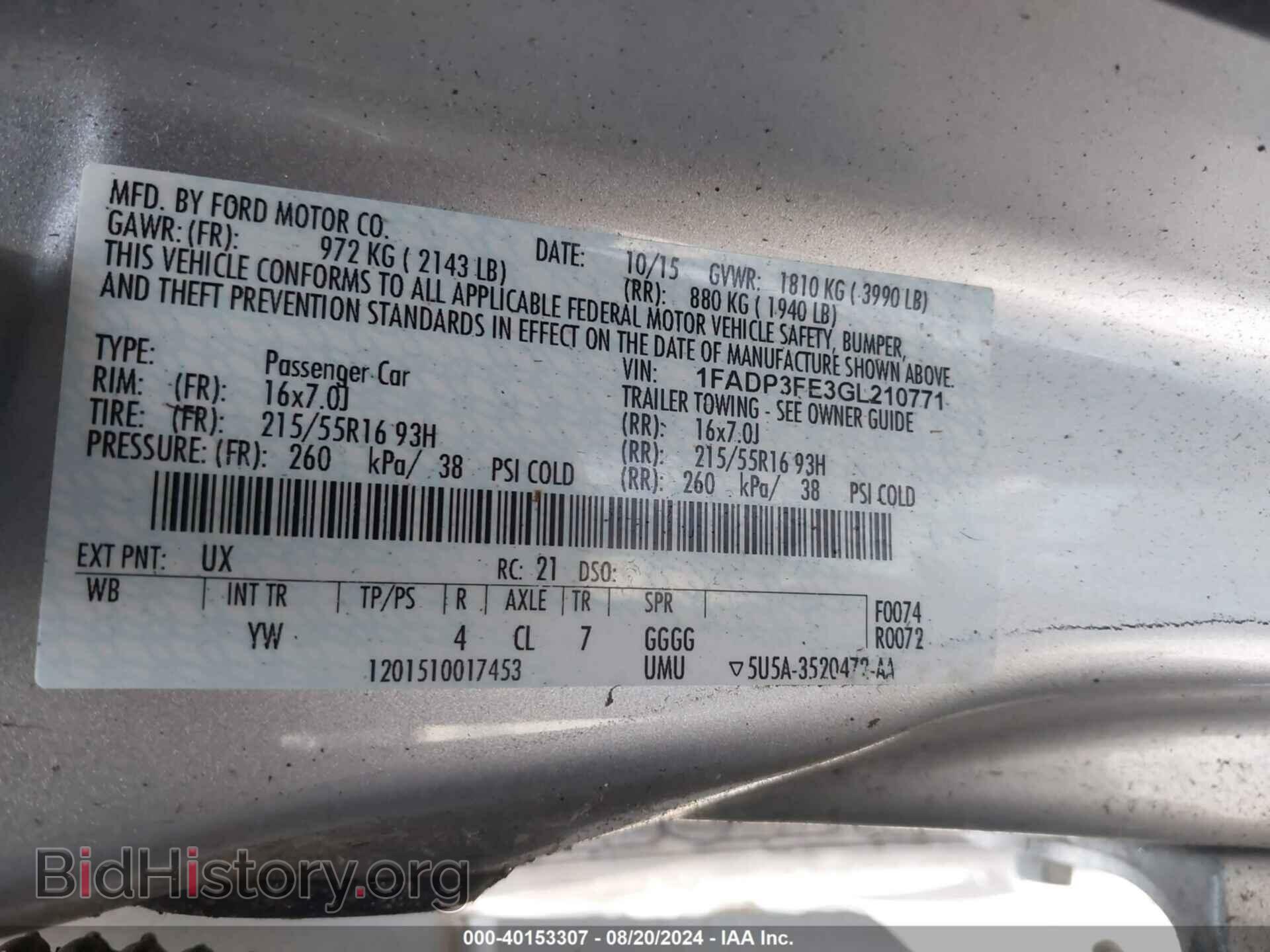 2016 FORD FOCUS - VIN: 1FADP3FE3GL210771 - Photo 9