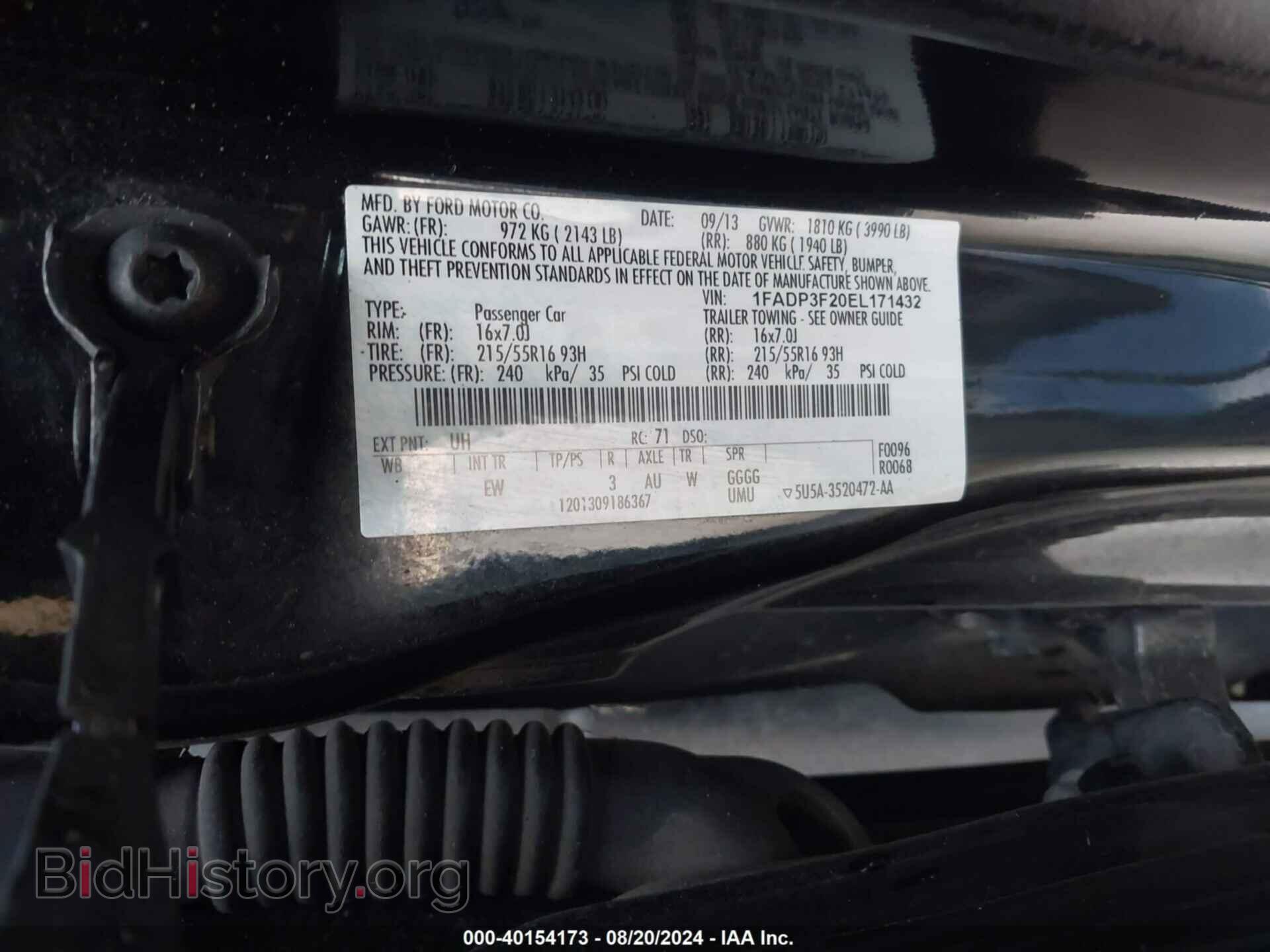 2014 FORD FOCUS - VIN: 1FADP3F20EL171432 - Photo 9