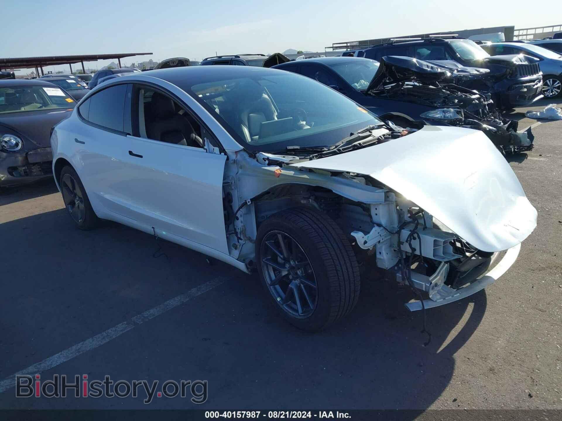 Photo 5YJ3E1EB0MF090563 - TESLA MODEL 3 2021