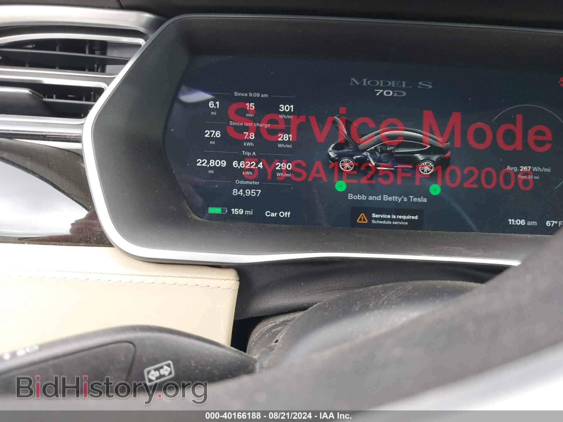2015 TESLA MODEL S - VIN: 5YJSA1E25FF102006 - Photo 7