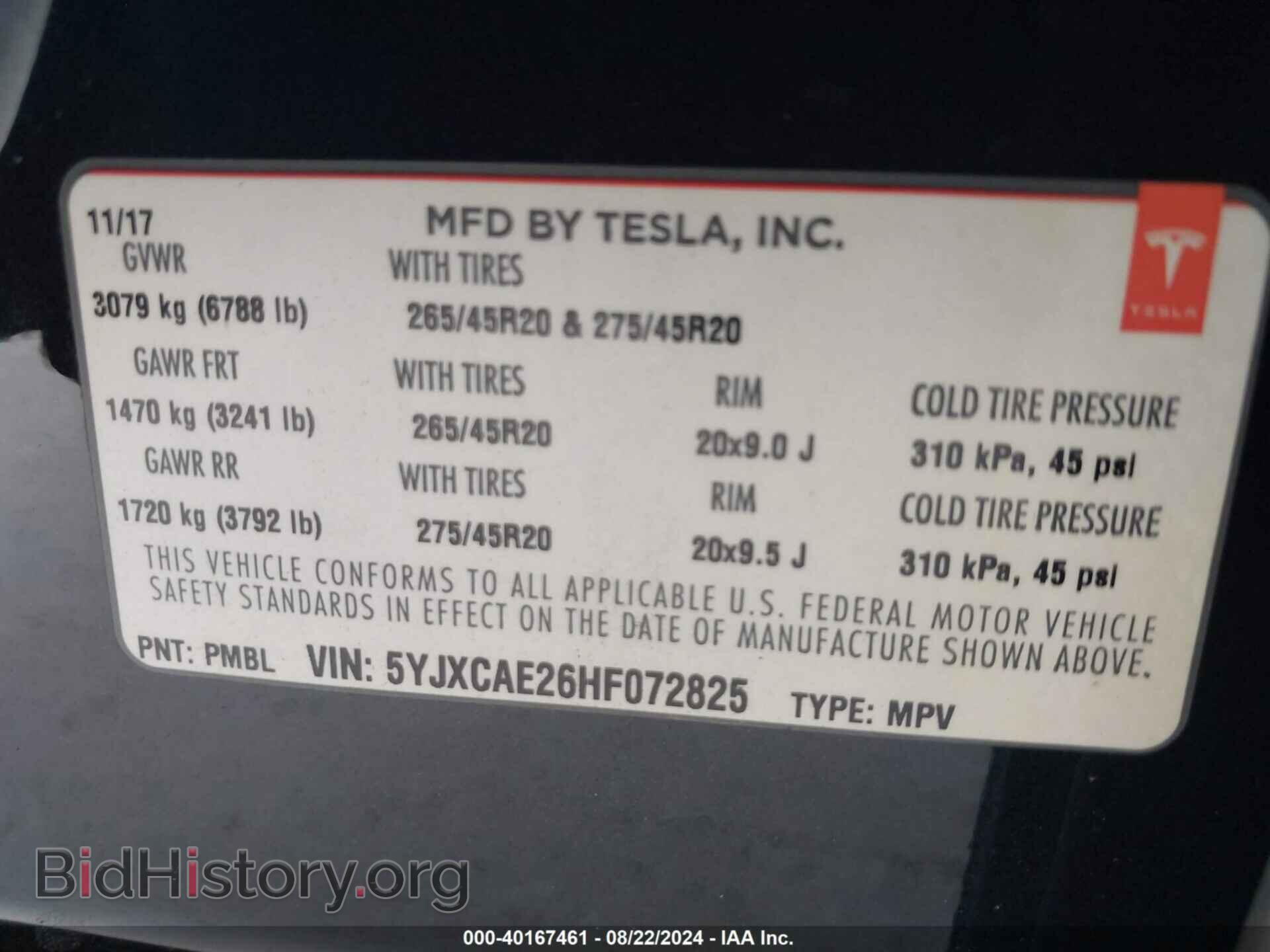 2017 TESLA MODEL X - VIN: 5YJXCAE26HF072825 - Photo 9