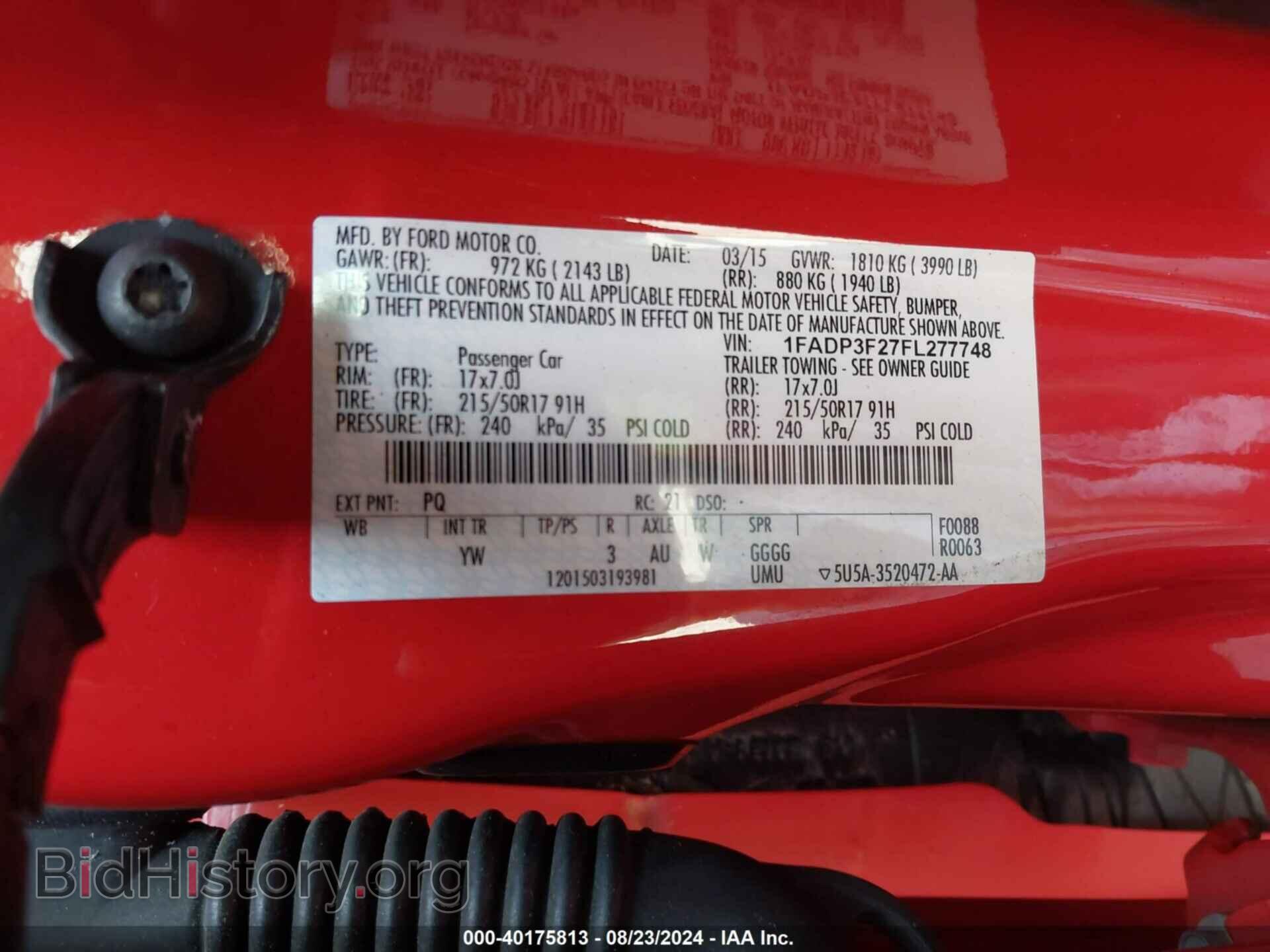 2015 FORD FOCUS - VIN: 1FADP3F27FL277748 - Photo 9