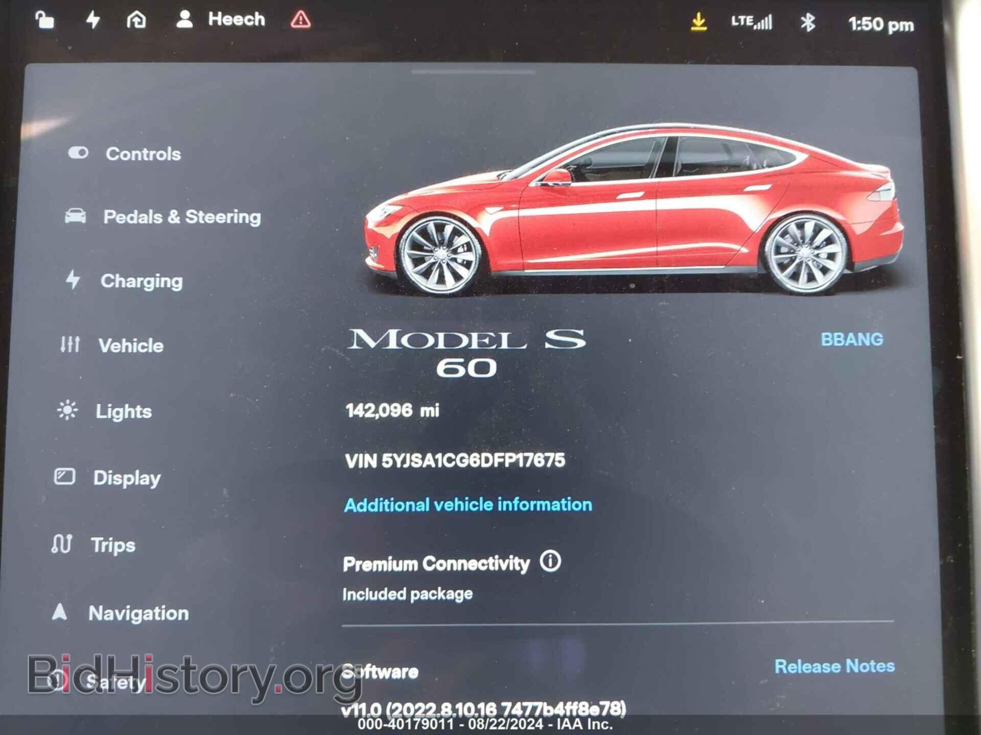 2013 TESLA MODEL S - VIN: 5YJSA1CG6DFP17675 - Фото 7