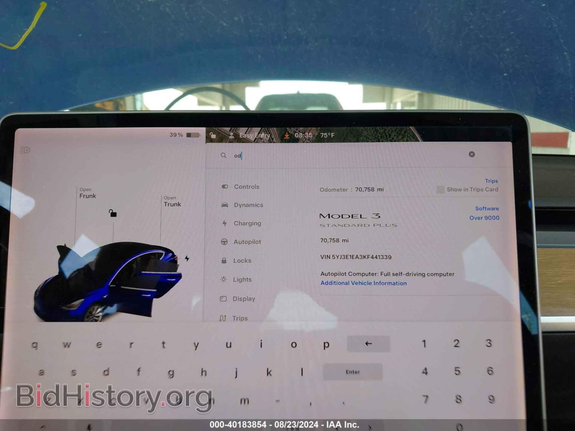 2019 TESLA MODEL 3 - VIN: 5YJ3E1EA3KF441339 - Фото 7
