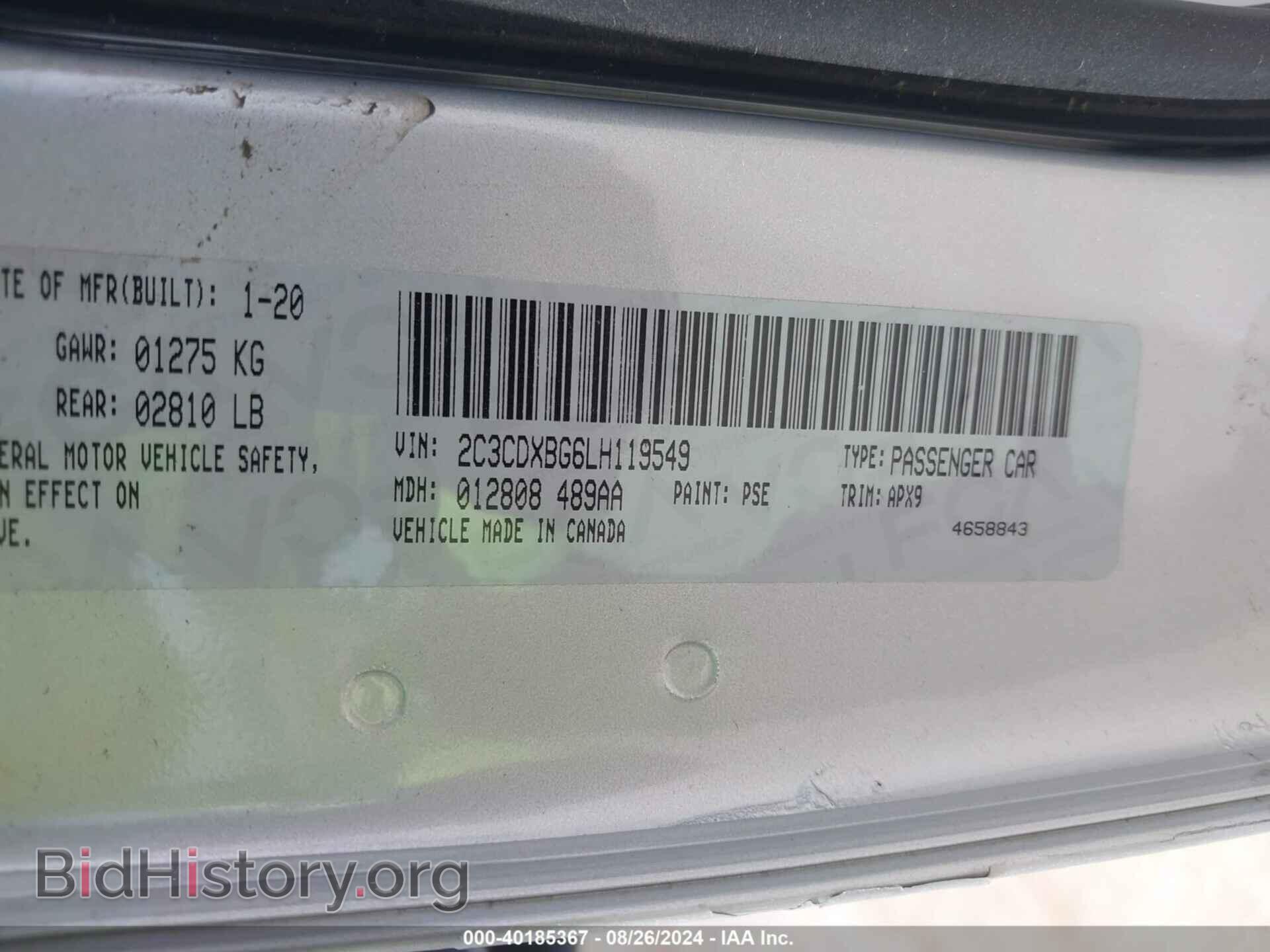 2020 DODGE CHARGER - VIN: 2C3CDXBG6LH119549 - Фото 9