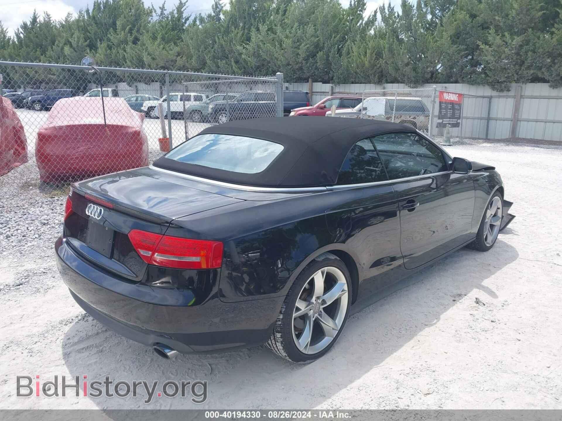 2012 AUDI A5 - VIN: WAULFAFH2CN004098 - Photo 4