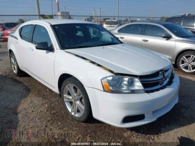 2012 Dodge AVENGER SE, white — VIN 1C3CDZAG0CN255860, IAAI