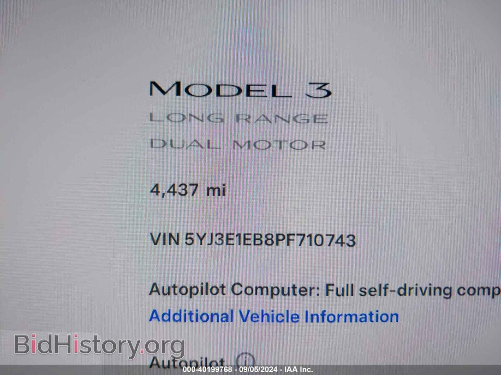 2023 TESLA MODEL 3 - VIN: 5YJ3E1EB8PF710743 - Фото 7