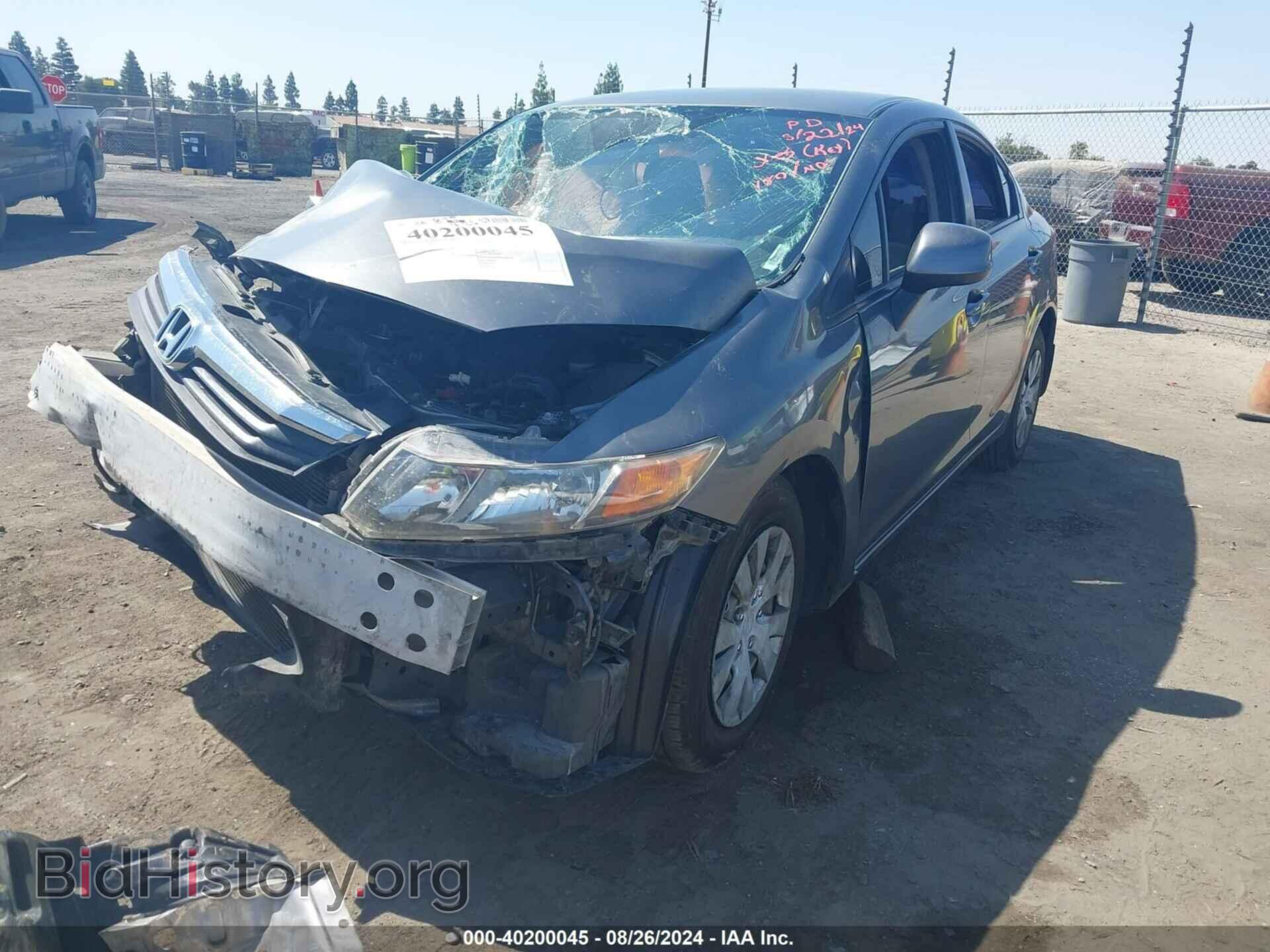 2012 HONDA CIVIC - VIN: JHMFB2F50CS005340 - Фото 2