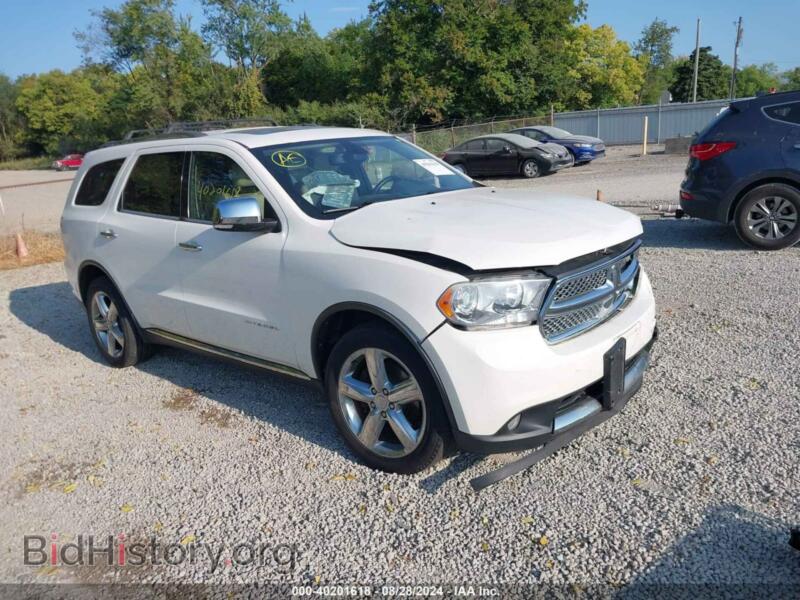 2012 Dodge DURANGO Citadel (VIN 1C4RDJEGXCC322462) — фото 1 из 17, IAAI, повреждение: передняя часть