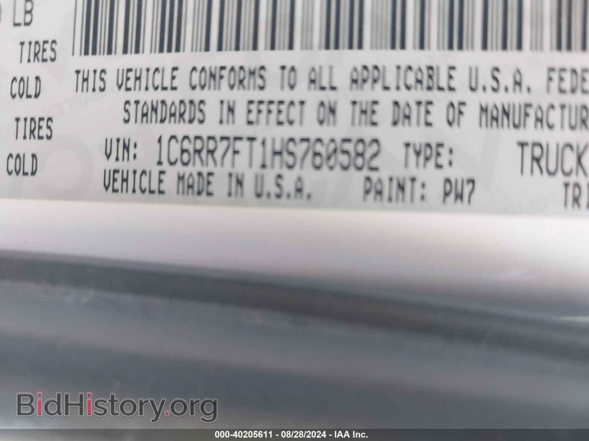 2017 RAM 1500 - VIN: 1C6RR7FT1HS760582 - Фото 9