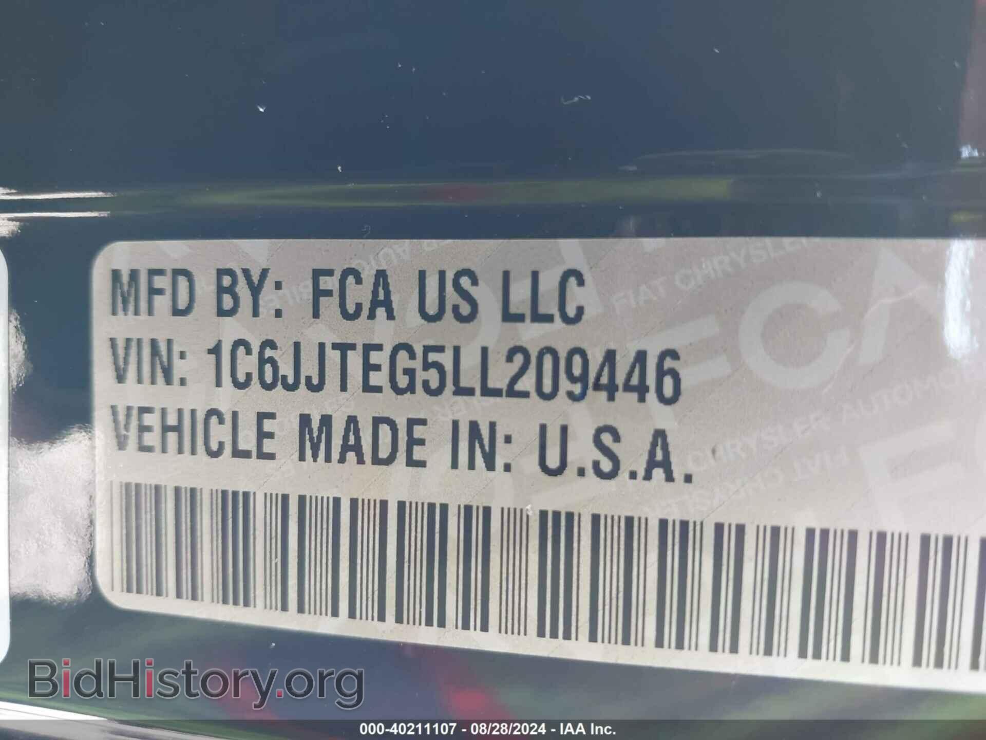 2020 JEEP GLADIATOR - VIN: 1C6JJTEG5LL209446 - Фото 9