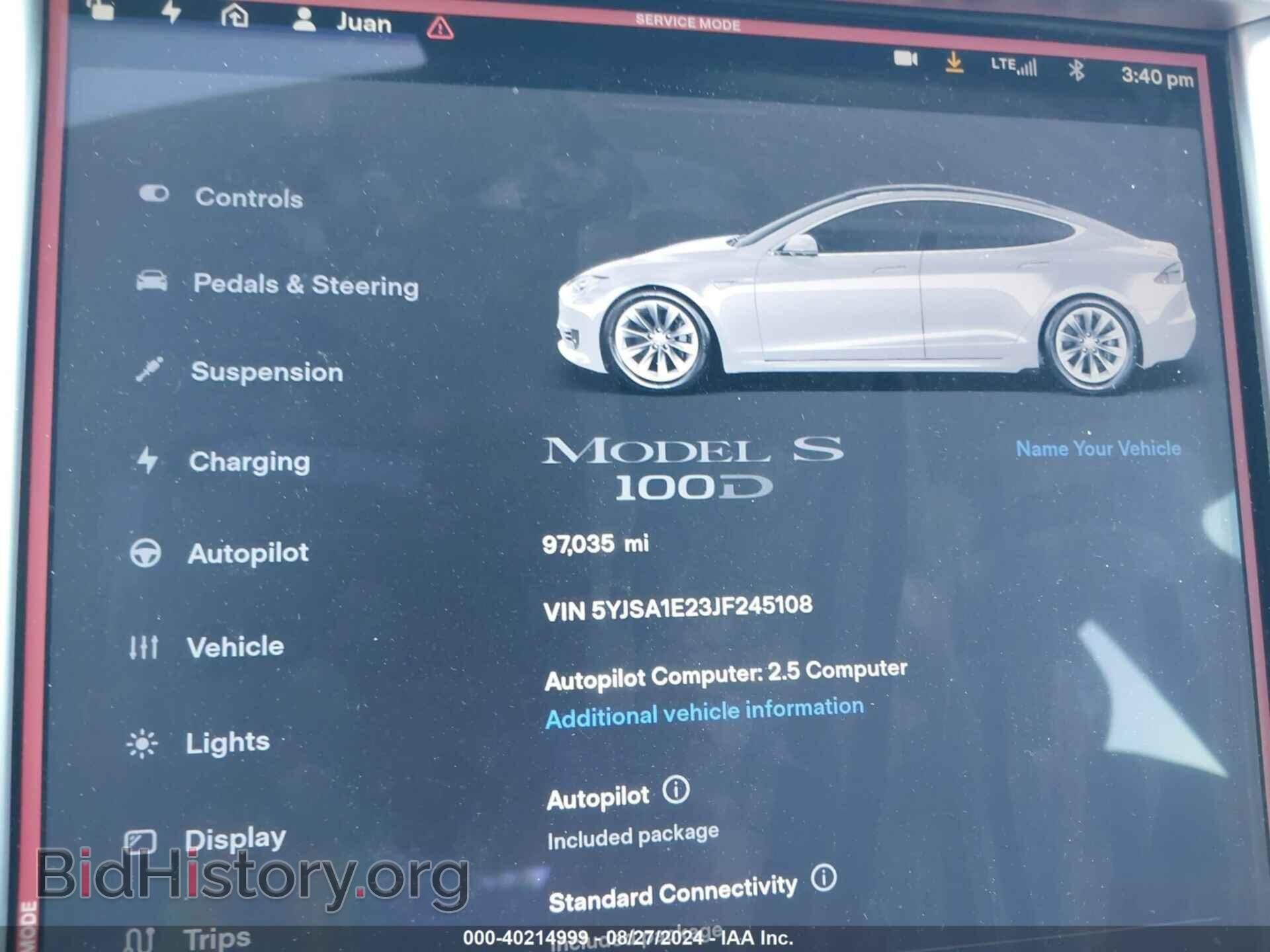 2018 TESLA MODEL S - VIN: 5YJSA1E23JF245108 - Photo 7