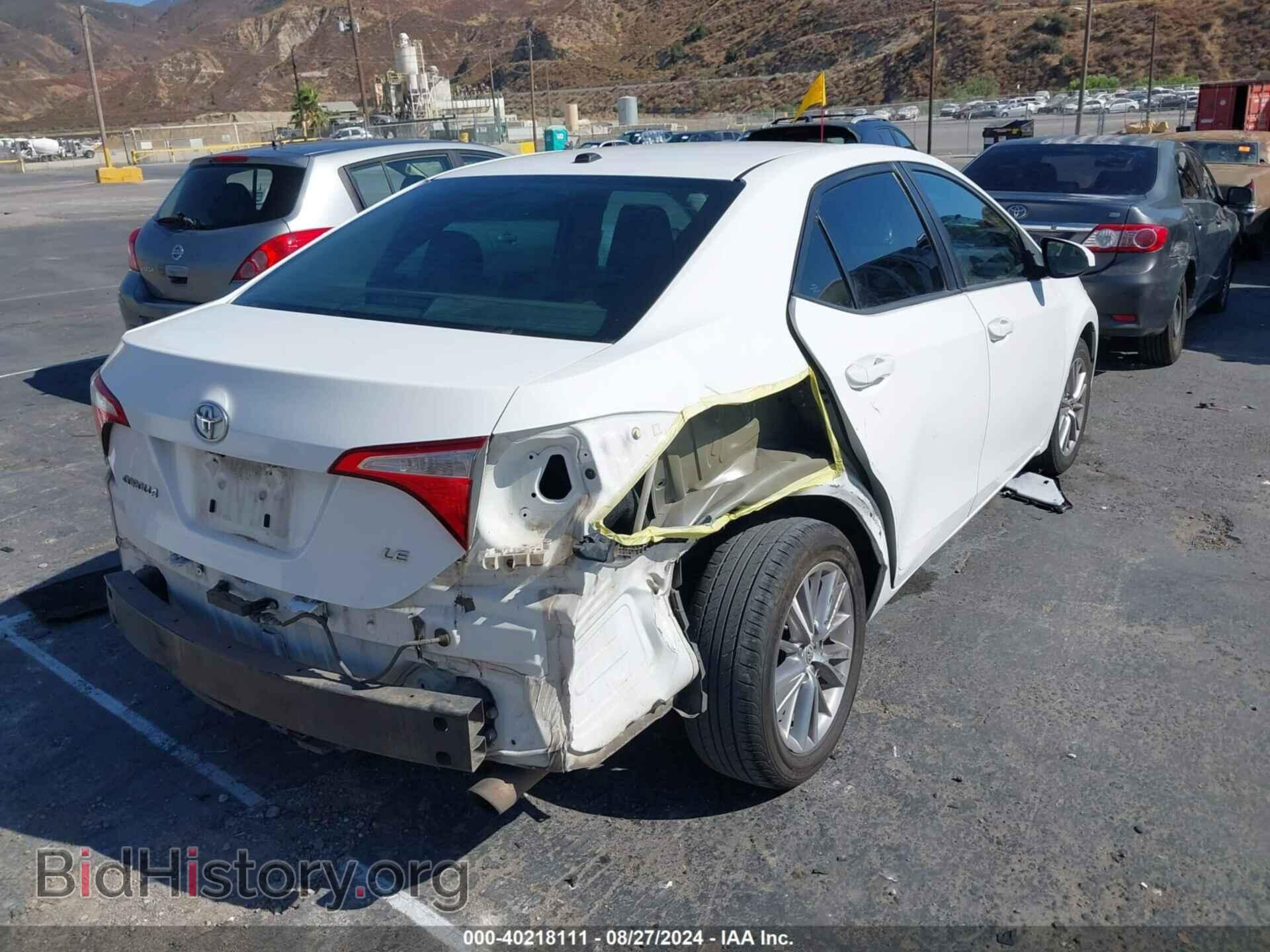 2014 TOYOTA COROLLA - VIN: 5YFBURHEXEP031075 - Фото 4