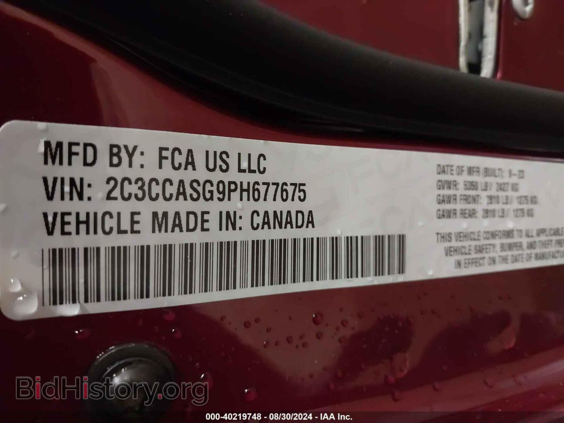 2023 CHRYSLER 300 - VIN: 2C3CCASG9PH677675 - Фото 9
