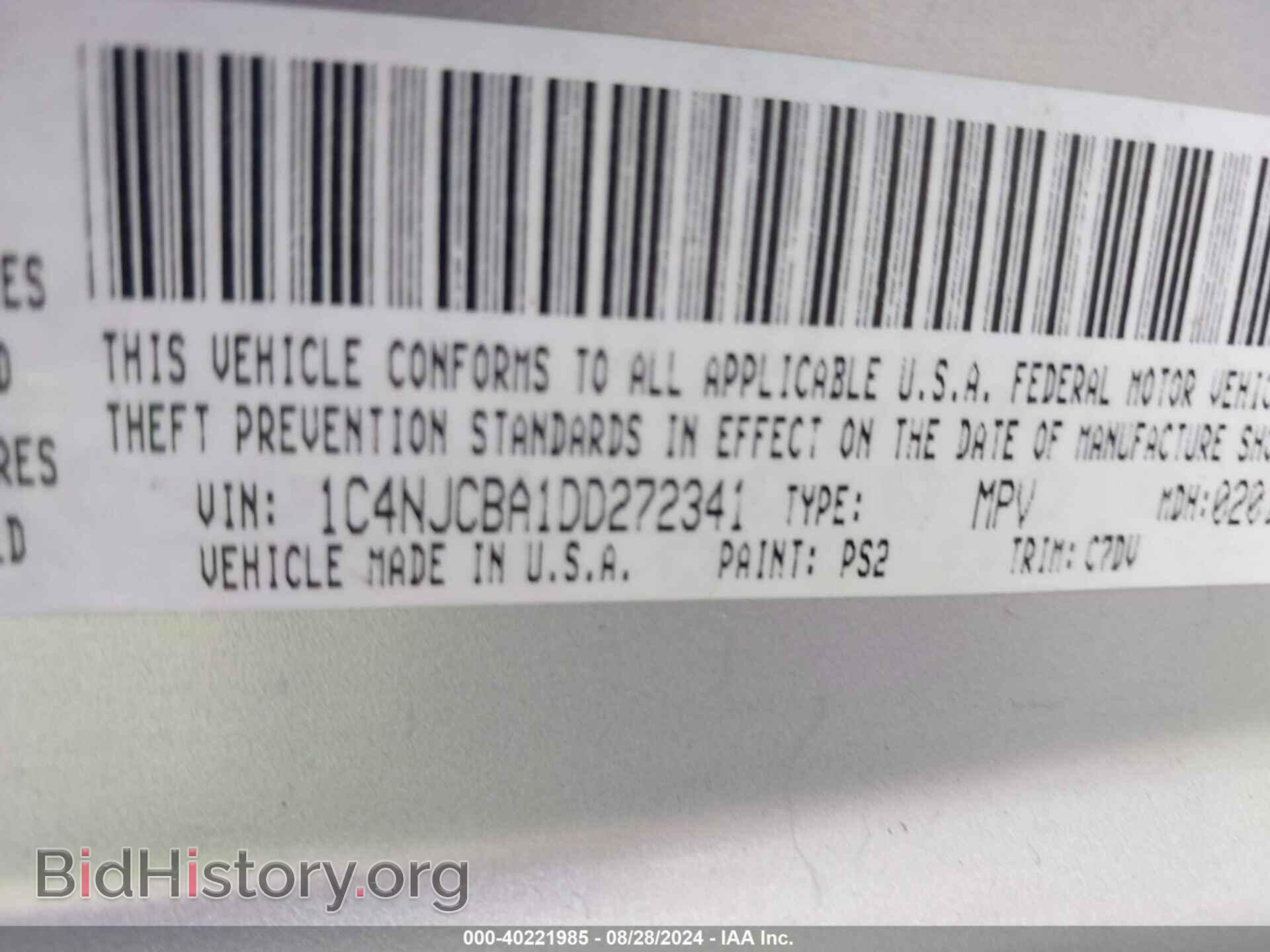 2013 JEEP COMPASS - VIN: 1C4NJCBA1DD272341 - Фото 9