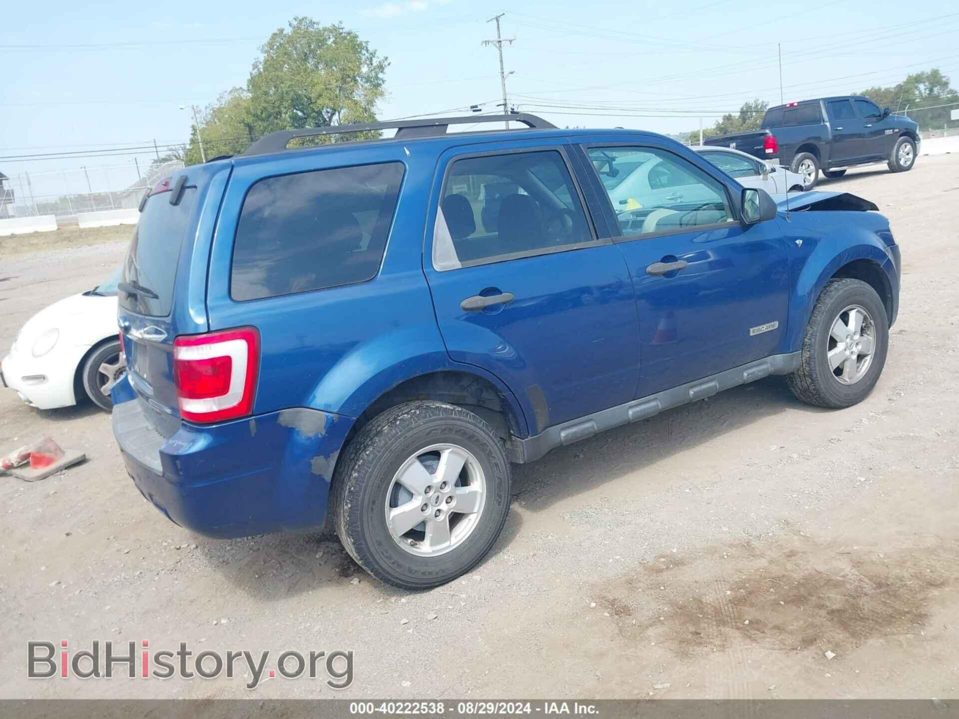 2008 FORD ESCAPE - VIN: 1FMCU03158KC40307 - Фото 4