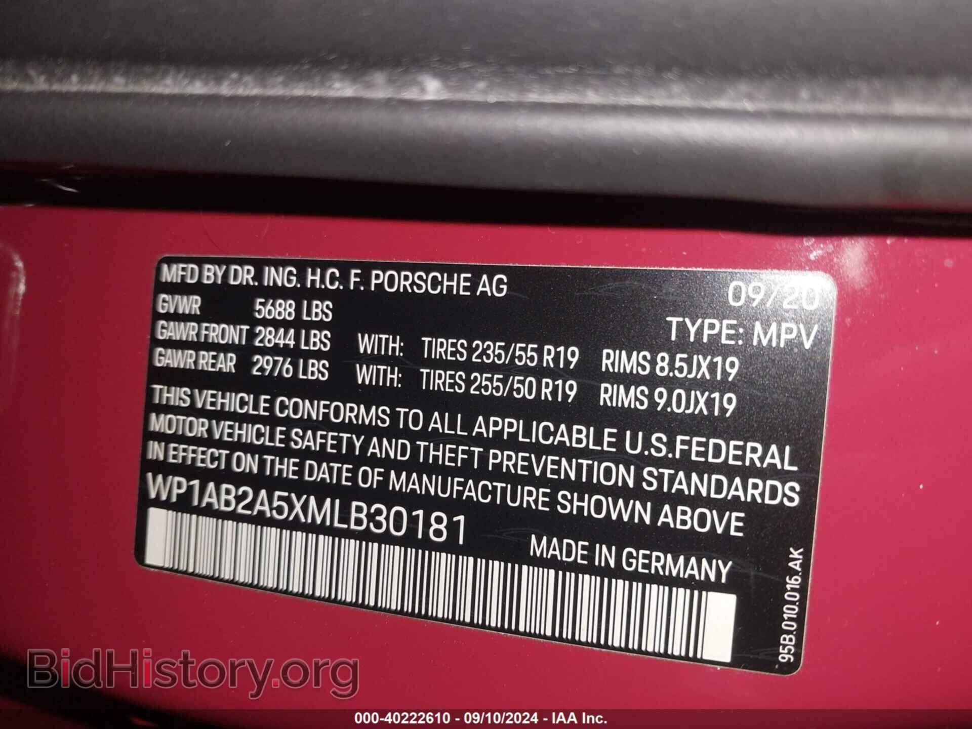 2021 PORSCHE MACAN - VIN: WP1AB2A5XMLB30181 - Photo 9
