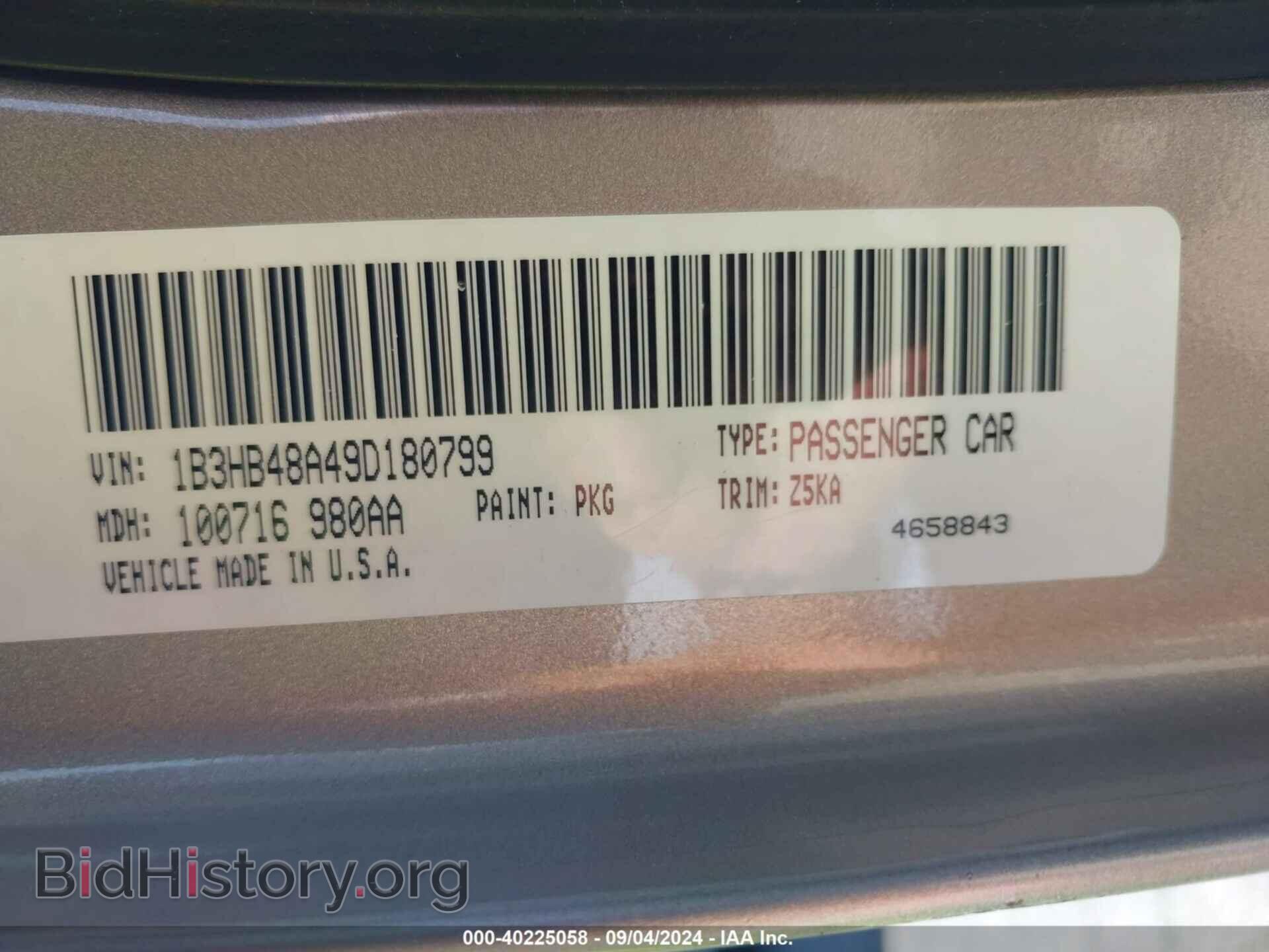 2009 DODGE CALIBER - VIN: 1B3HB48A49D180799 - Photo 9