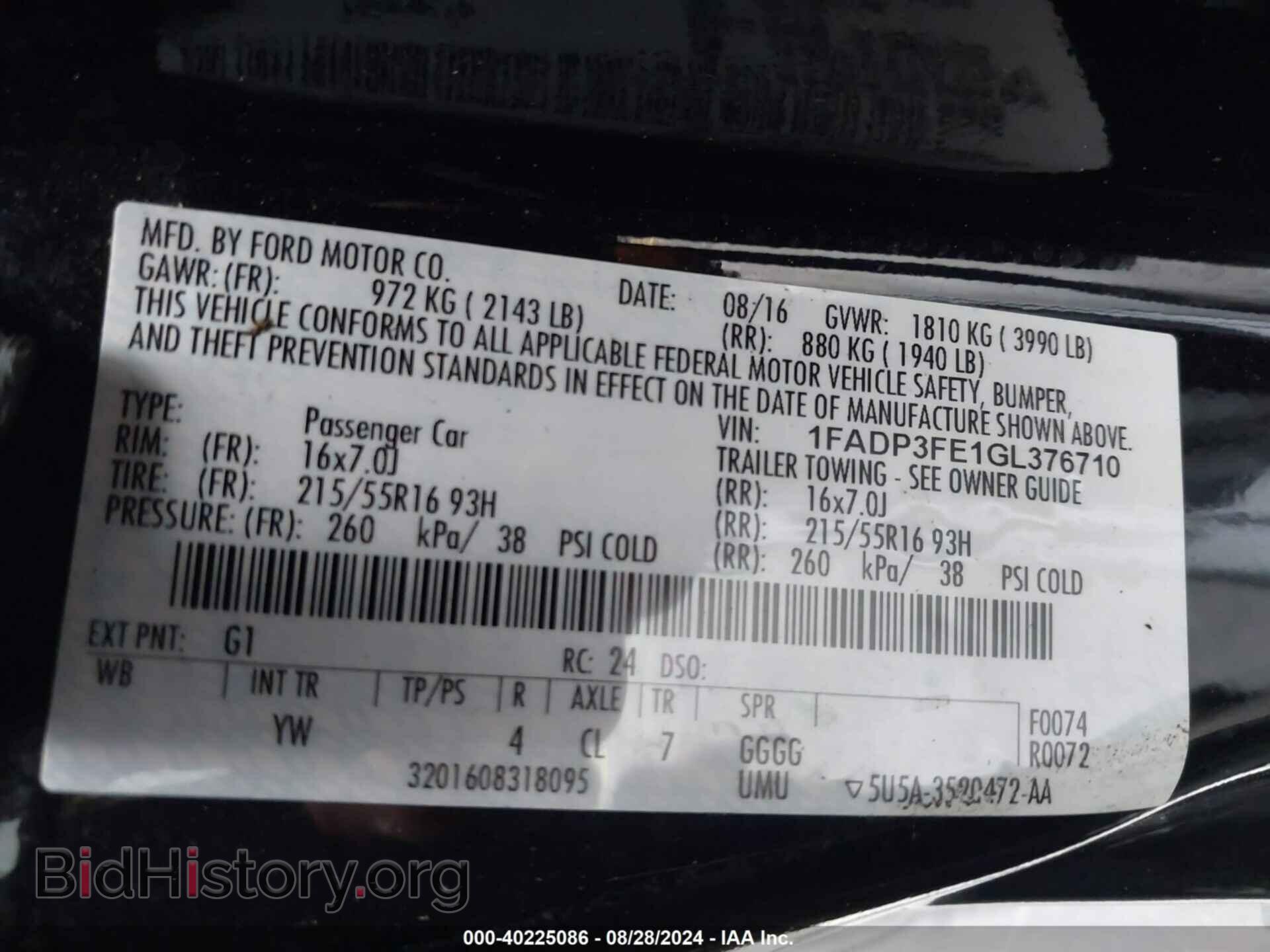 2016 FORD FOCUS - VIN: 1FADP3FE1GL376710 - Photo 9